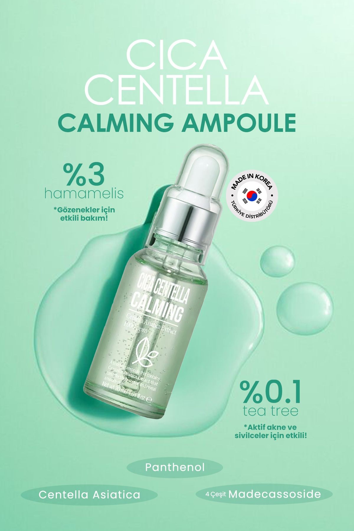 Cica Centella Içeren Yatıştırıcı Bakım Serumu Cica Centella Calming 30 Ml