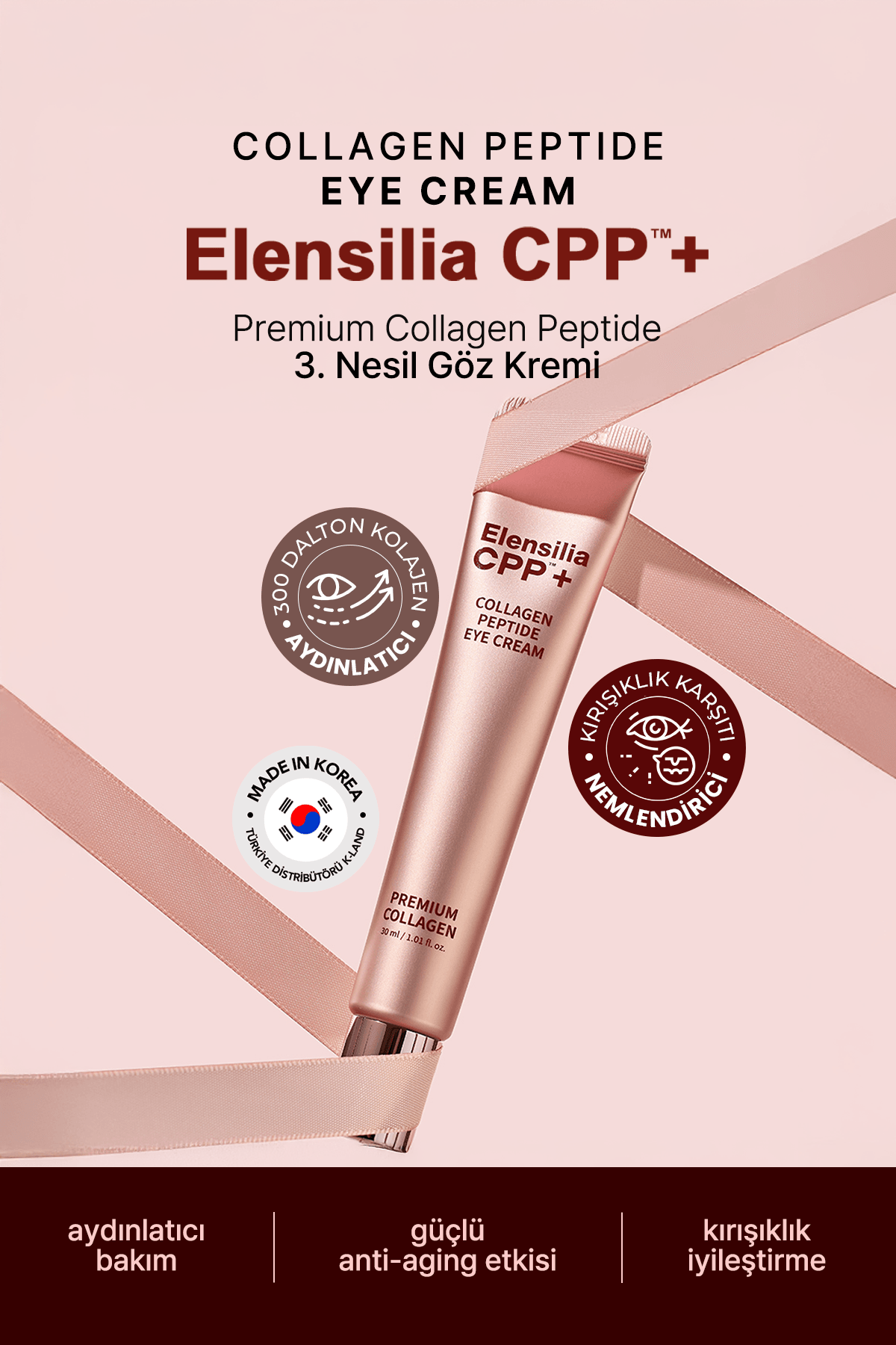 Premium Kolajen Elensilia 3. Nesil Göz Kremi Elensilia CPP Premium Collagen Peptide Eye Cream 30ml