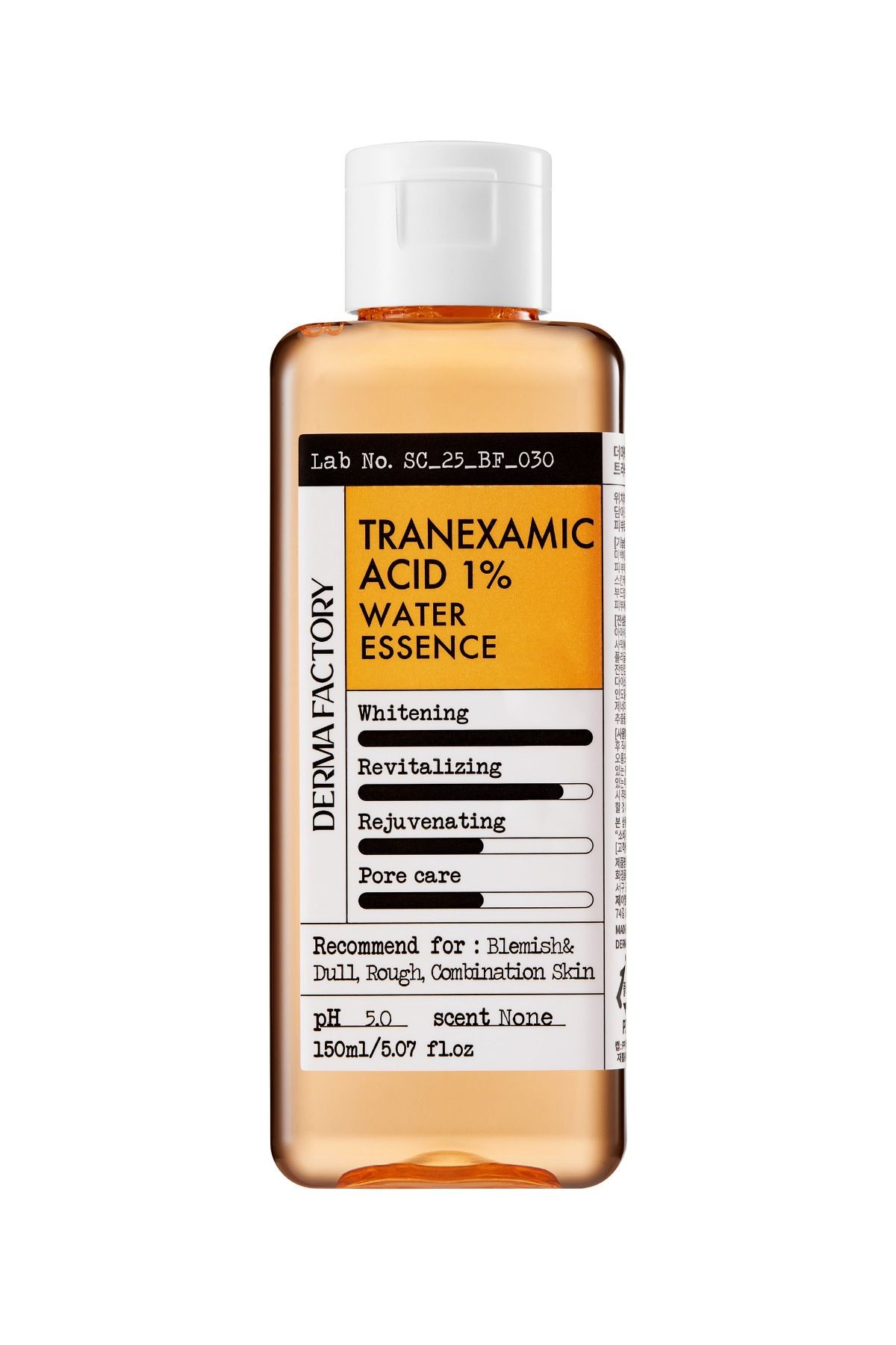 Aydınlık Görünüm Sağlayan Esans Tonik Derma Factory Tranexamic Acid %1 Essence 150ml