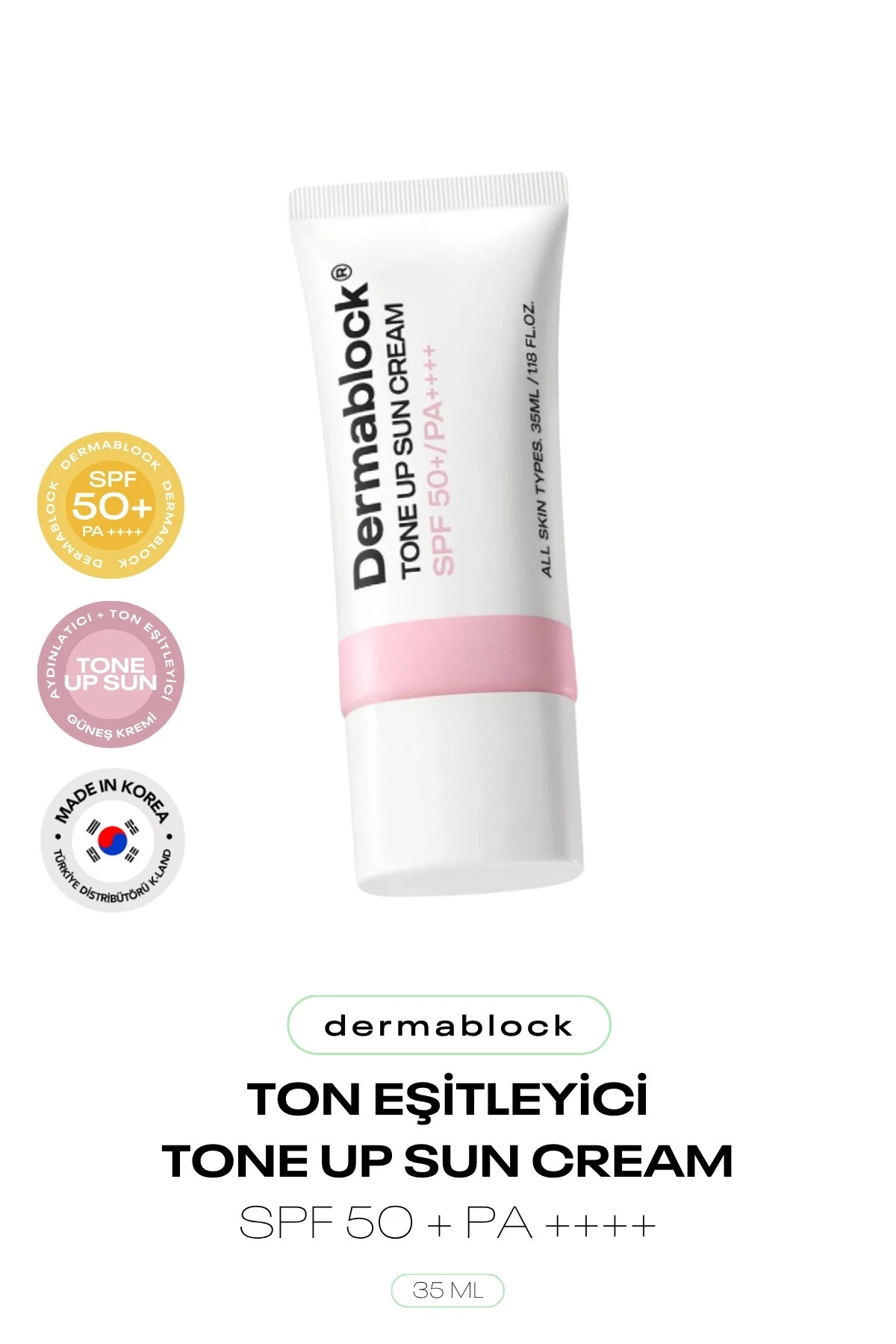 Ton Eşitleyici ve Aydınlatıcı Kore Güneş Kremi Tone Up Sun Cream SPF 50 + PA ++++