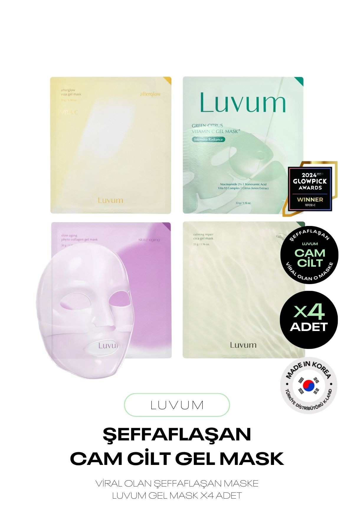 Şeffaflaşan Kore Maske Seti Luvum Gel Mask