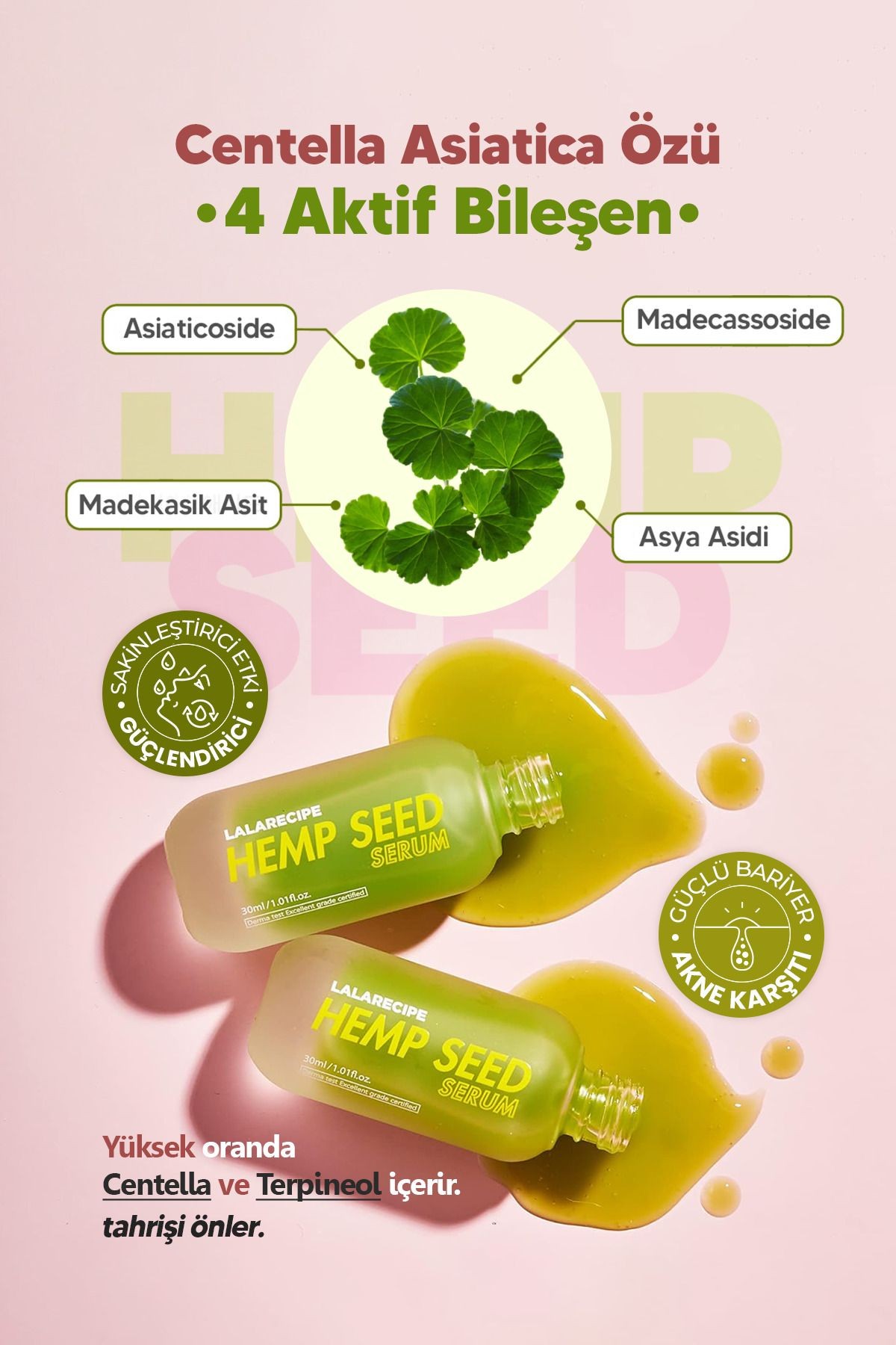 Tohumu Ekstresi İçeren Serum LALARECIPE Hemp Seed Serum