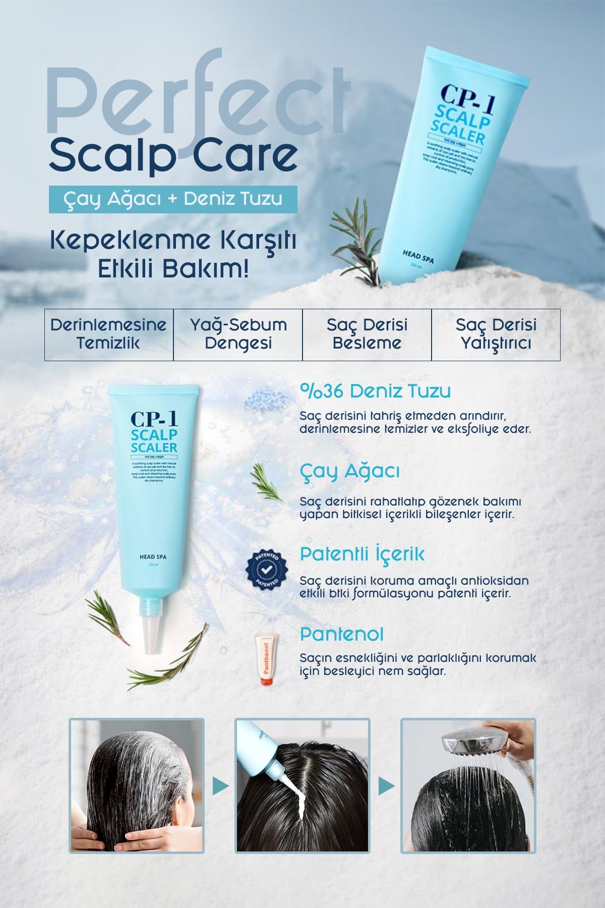 CP-1 Yağlanma ve Saç Dökülmesi Karşıtı Arındırıcı Saç Peelingi Scalp Scaler Head Spa 250ml