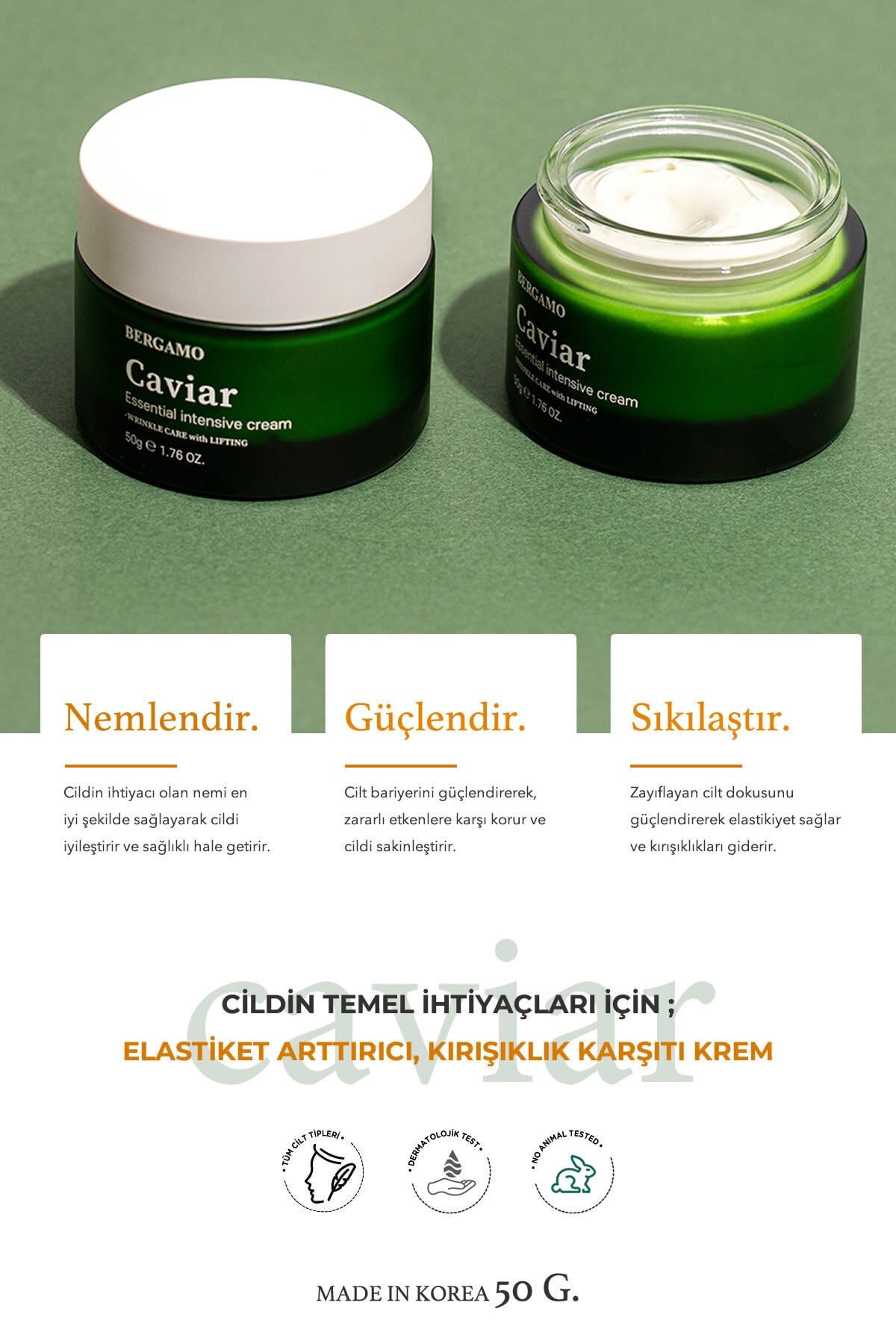 Essential Intensive Cream Caviar ( Besleyici, Nemlendirici Ve Kırışıklık Karşıtı Yoğun Krem )