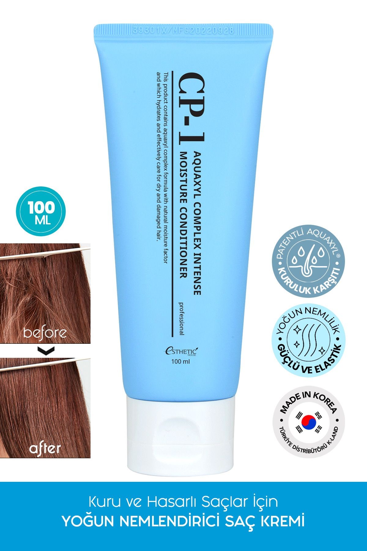 CP-1 Kuru ve Hasarlı Saçlar İçin Yoğun Nemlendirici Saç Kremi Aquaxyl Complex Conditioner 100ml