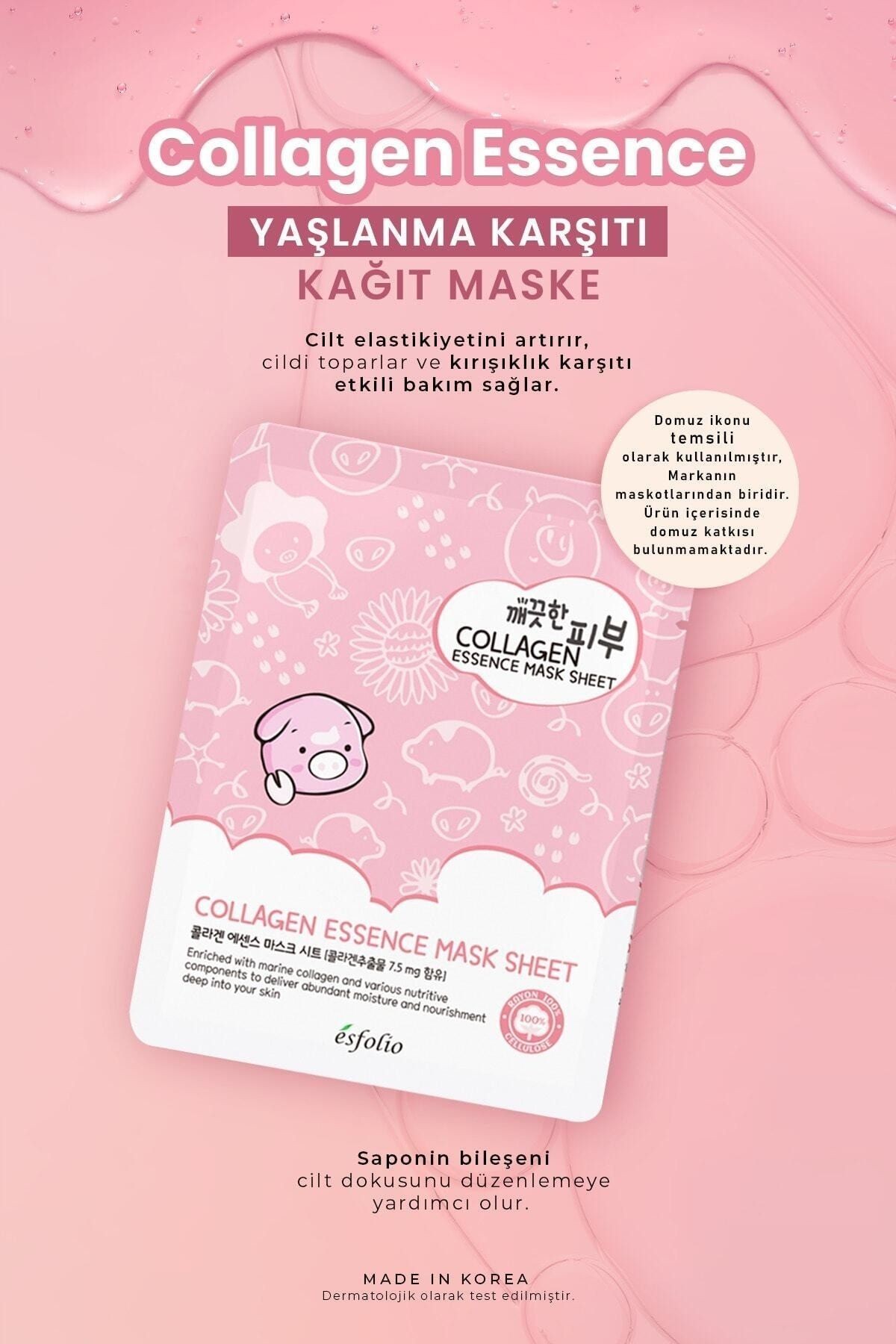 Kolajen Içeren Yaşlanma Karşıtı Kağıt Maske Collagen Essence Mask Sheet