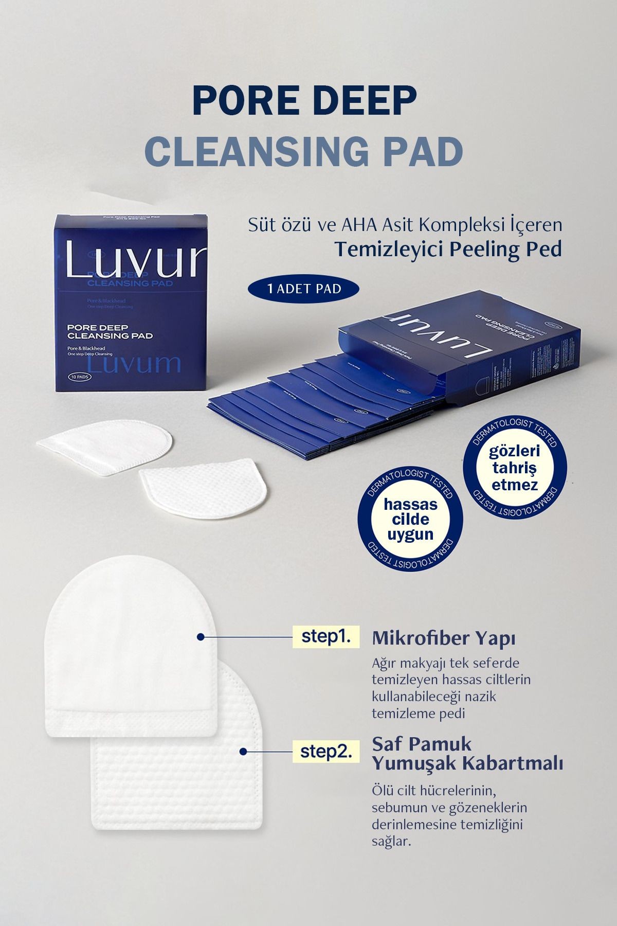 Siyah Nokta ve Gözenek Temizleme Pedi LUVUM Pore Deep Cleansing Pad 1 adet