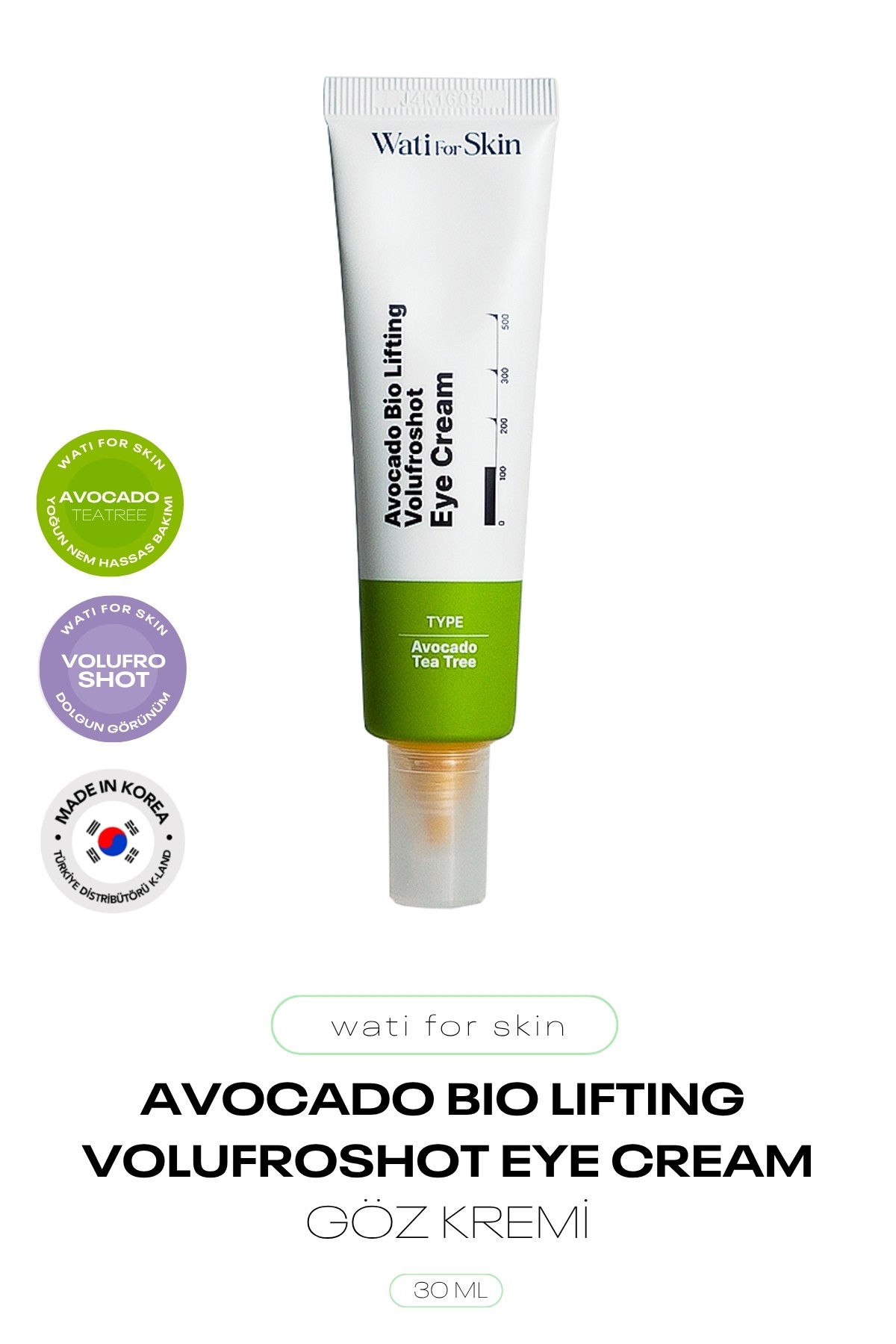 Avokado Eksozome Nemlendirici Göz Kremi Wati For Skin Bio Lifting Eye Cream 30 ml