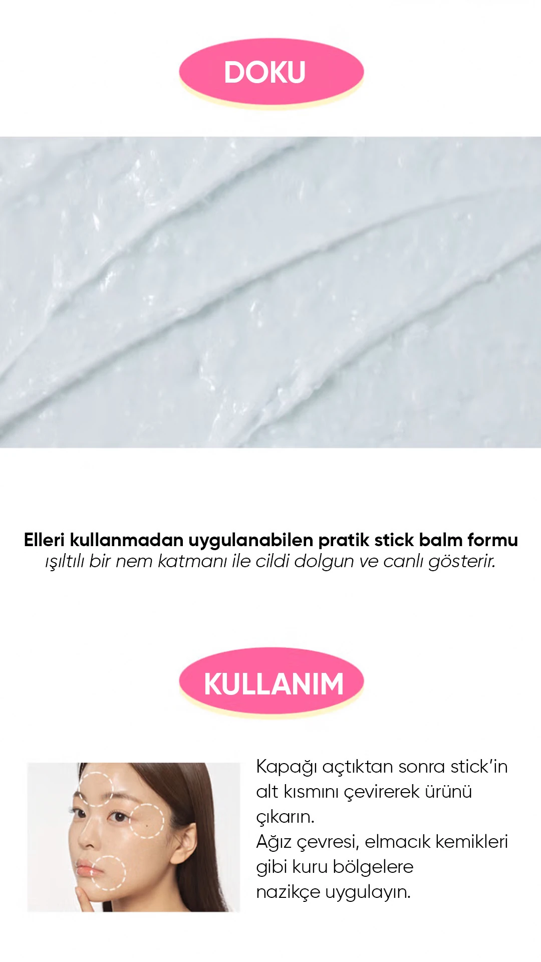 Yoğun Nemlendirici Cam Cilt Stick Balm Small Molecule Collagen Hydro Glow Stick