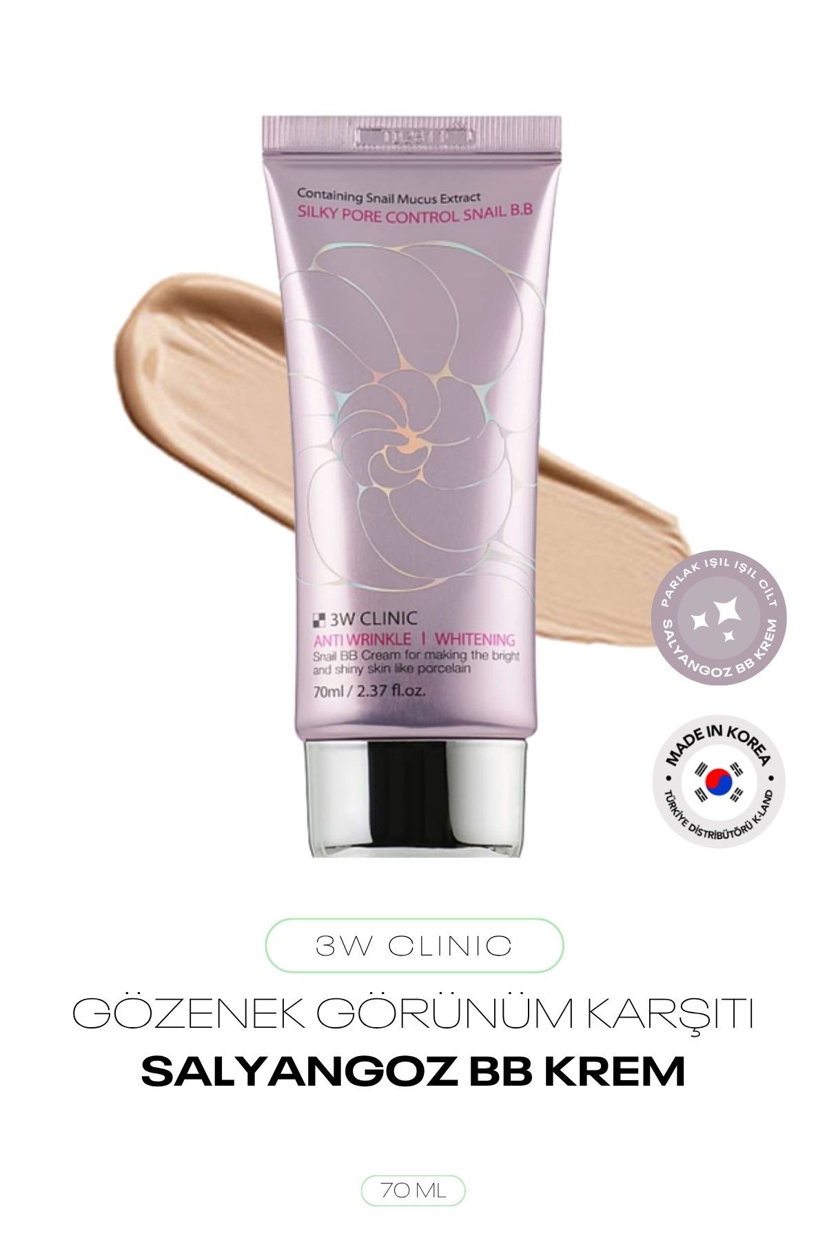 Gözenek Görünümü Karşıtı Kore BB Krem 3W Clinic Silky Pore Control BB Cream