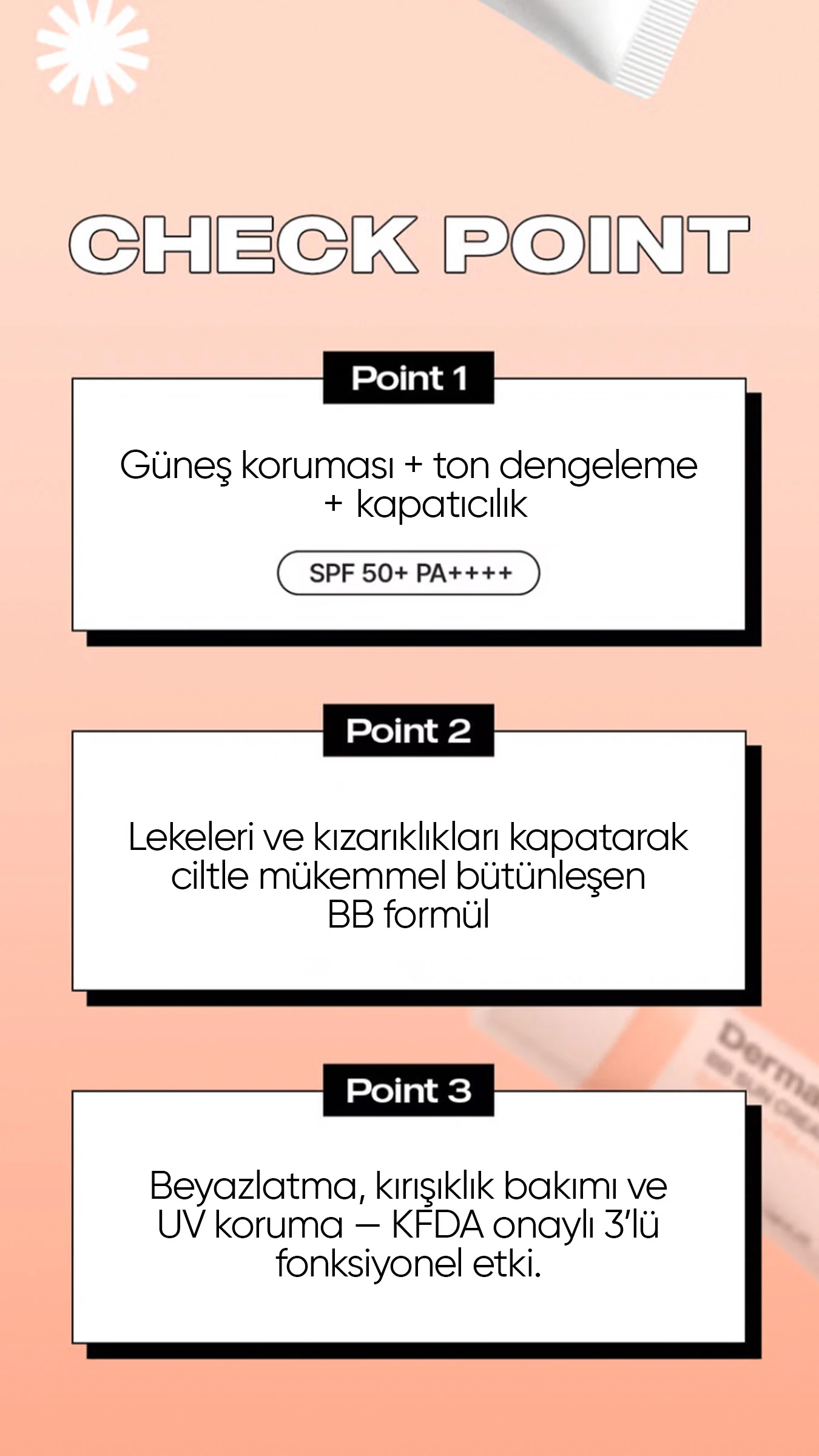 Doğal Kapatıcı Etkili Kore BB Güneş Kremi BB Sun Cream