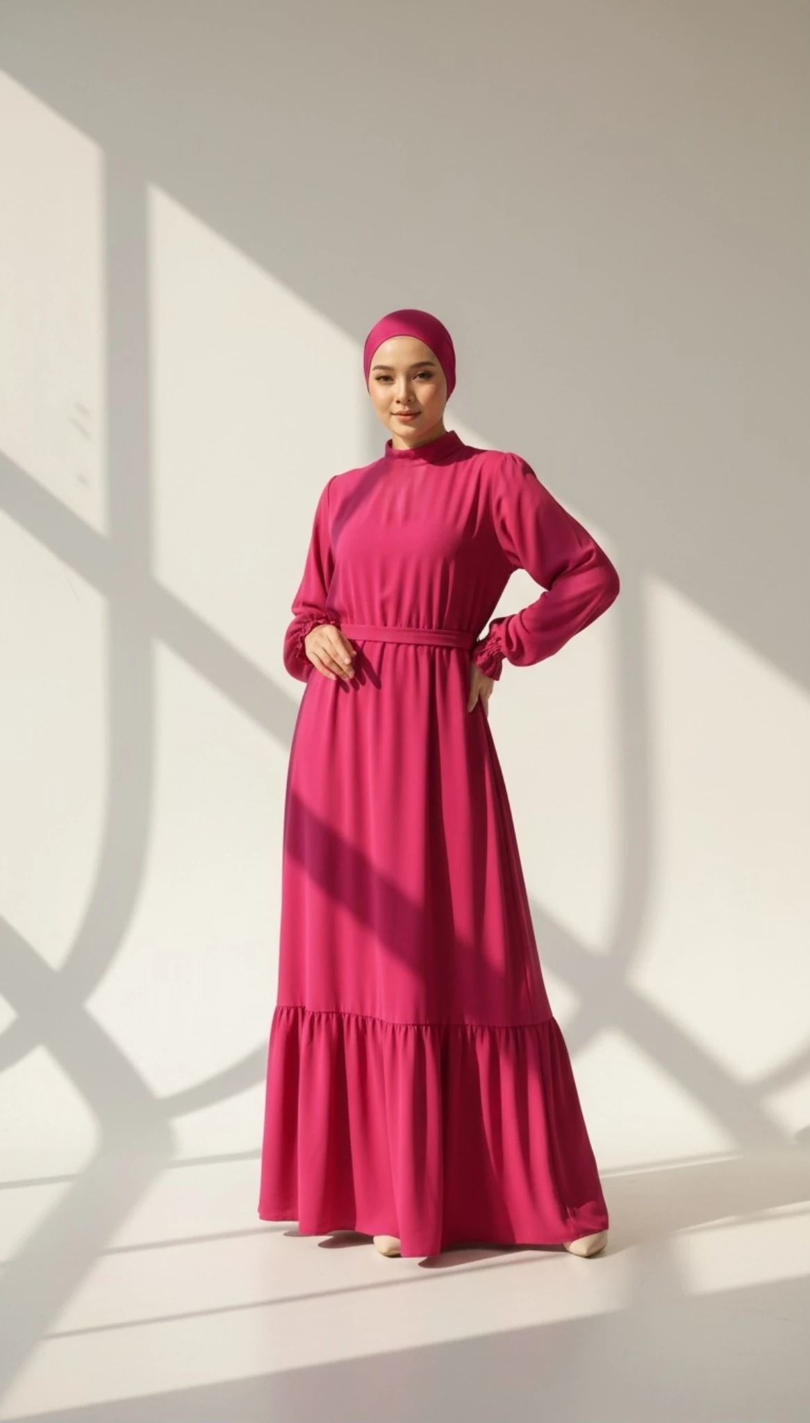 Viskon & Saten Bağlamalı Tesettür Elbiseler – Hafif, Akışkan ve Modern Şıklık