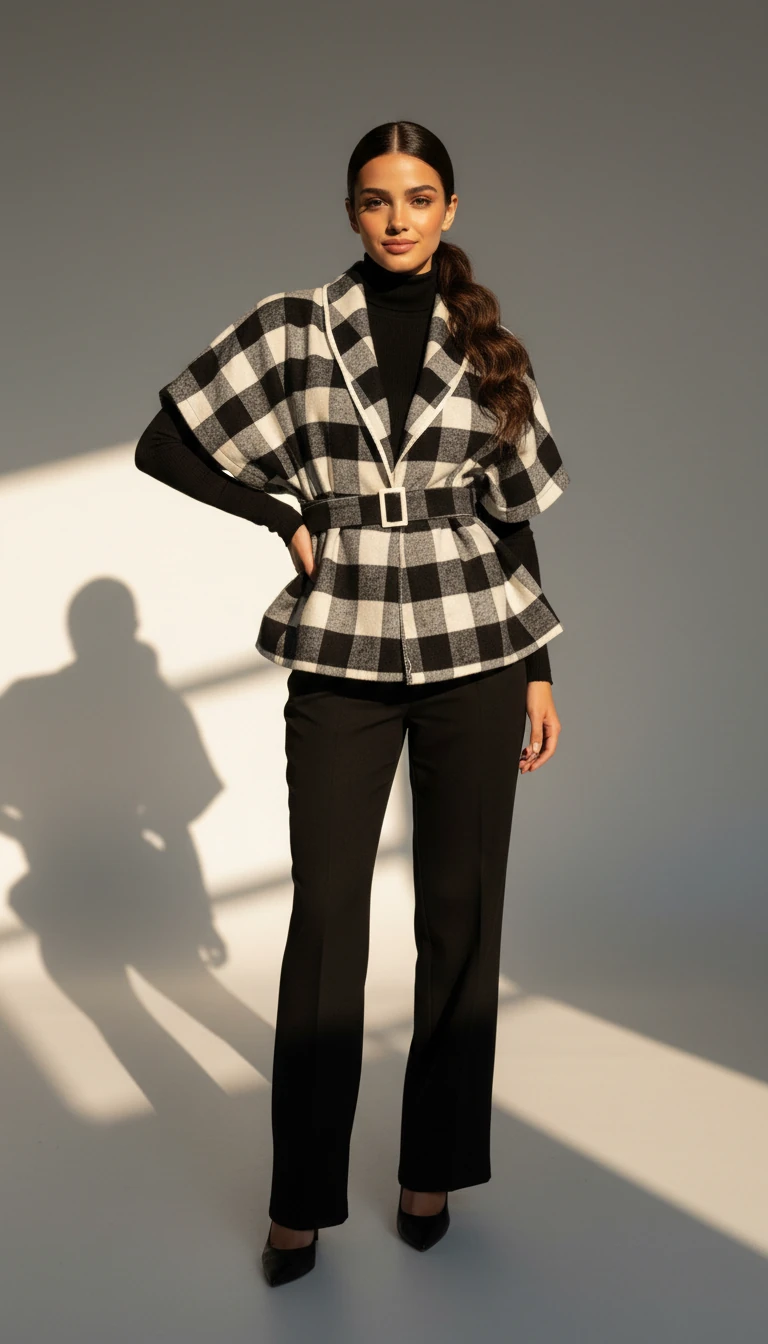 Oduncu Kumaş Kemerli Yelek