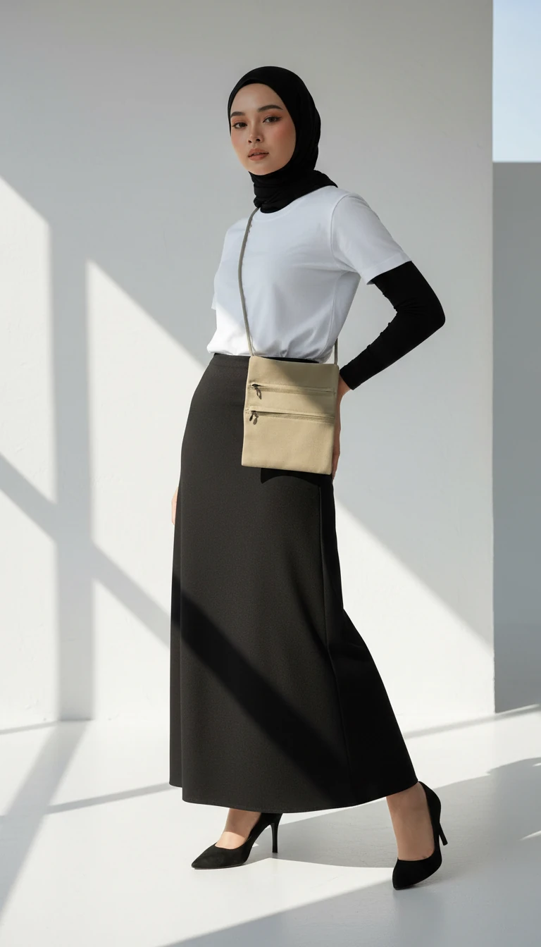 Erkek/Kadın Günlük Crossbody Çanta – Fermuarlı Model (Hac ve Umre)