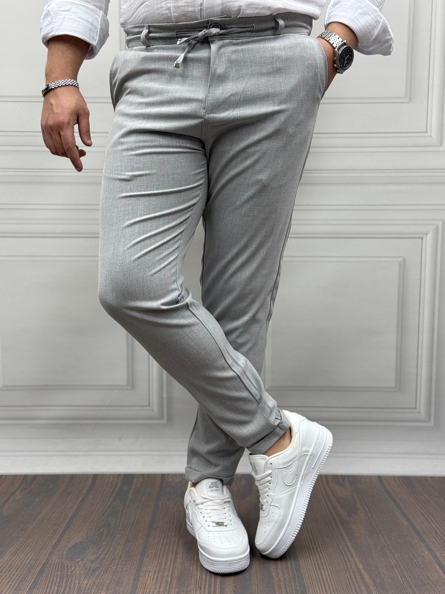 İtalyan Kesim İpli Jogger Pantolon