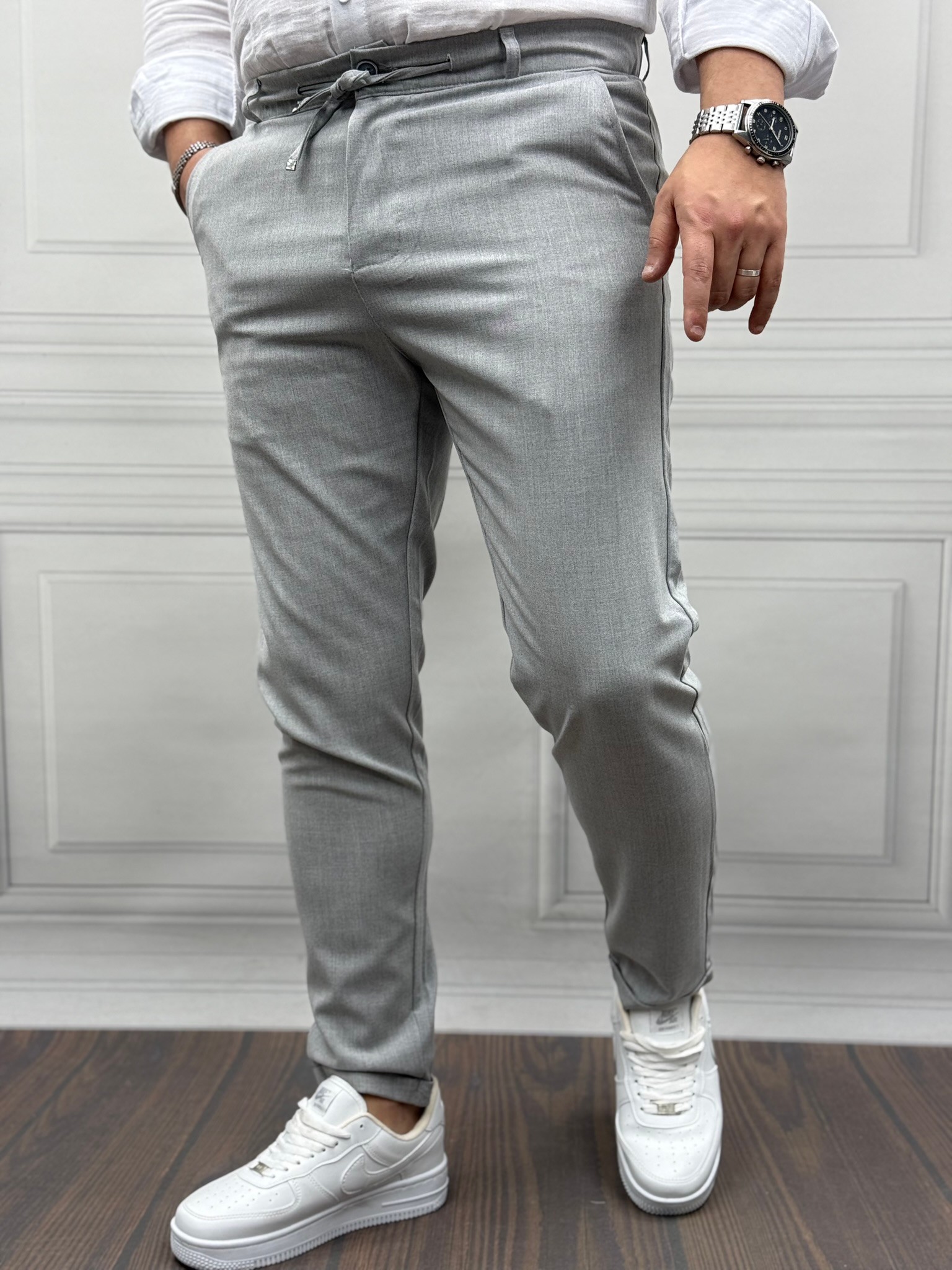 İtalyan Kesim İpli Jogger Pantolon