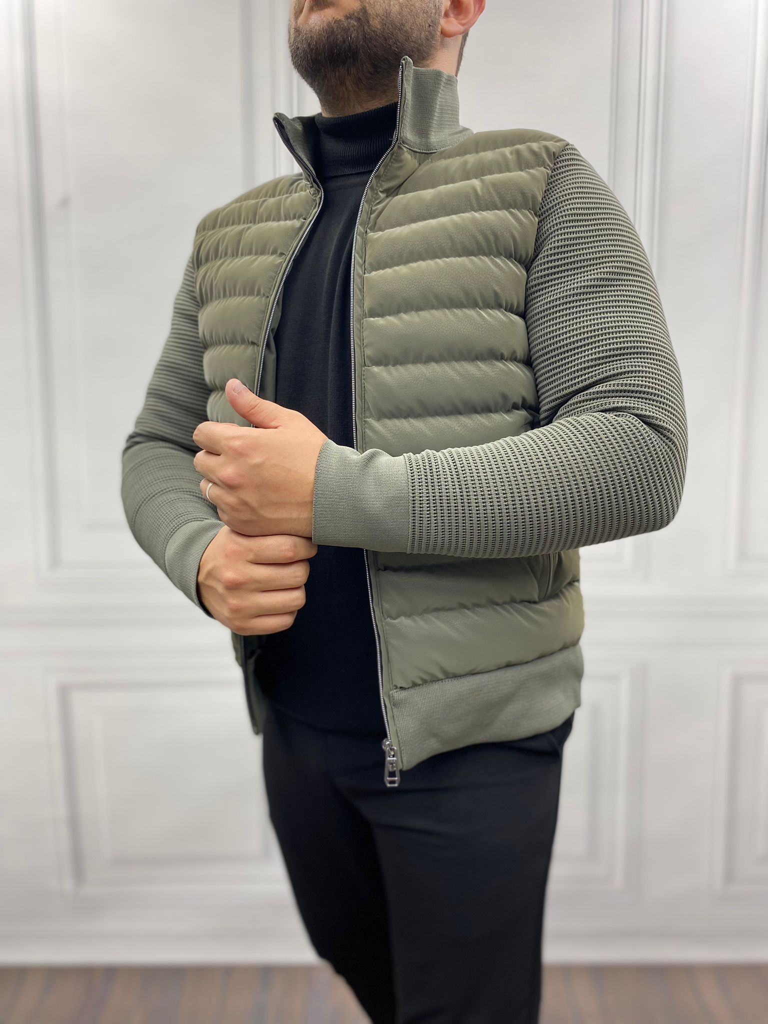 Çelik Örme Şişme Mont