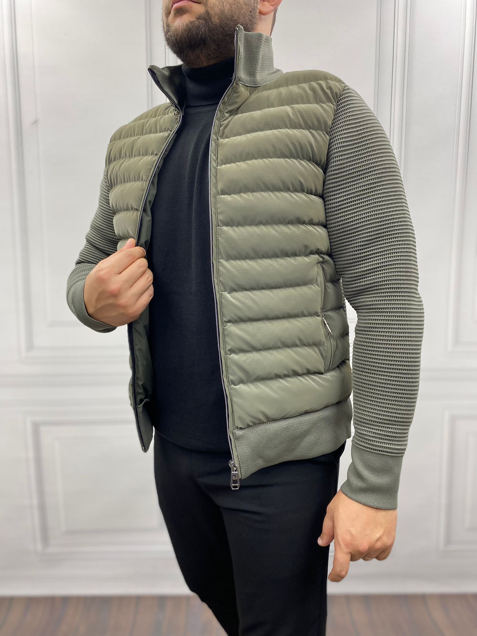 Çelik Örme Şişme Mont