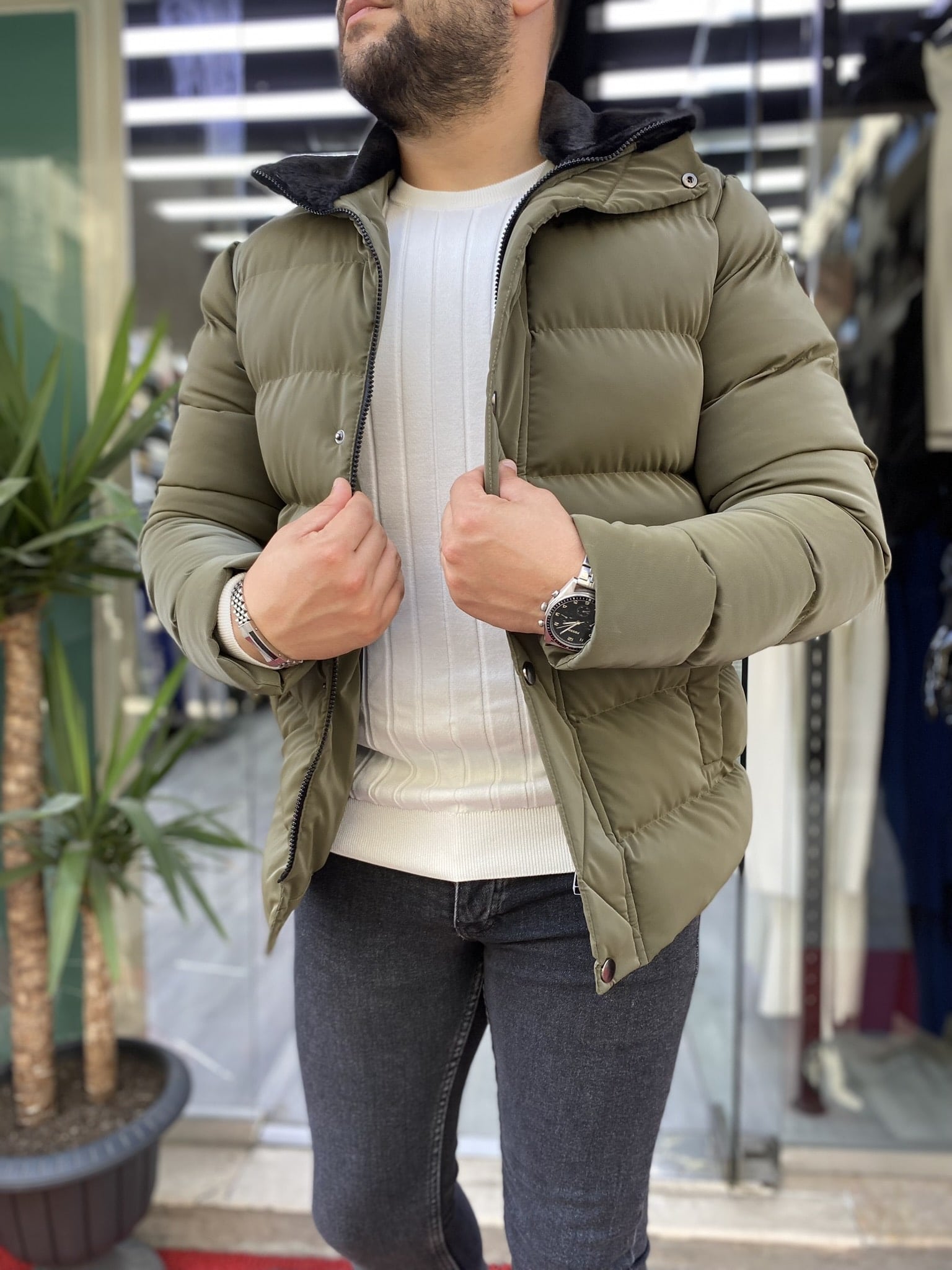Nova Şişme Kürklü Mont
