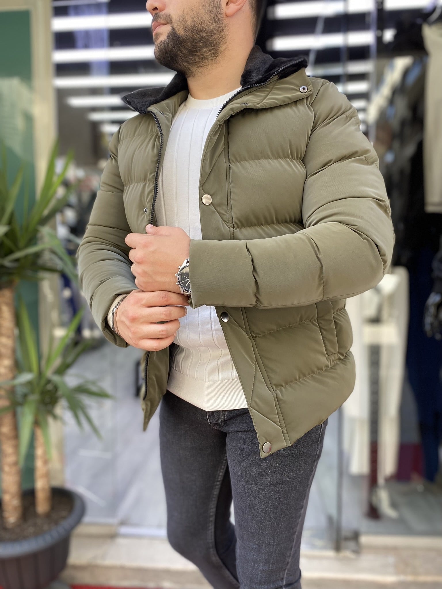 Nova Şişme Kürklü Mont