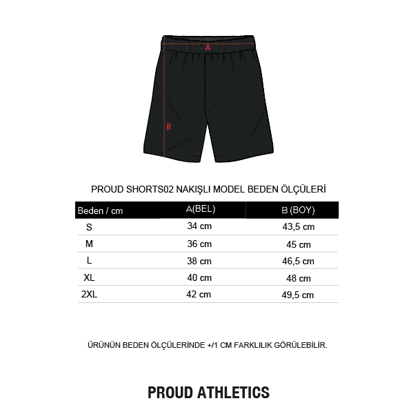 PROUD SHORTS02 Nakışlı (Krem)