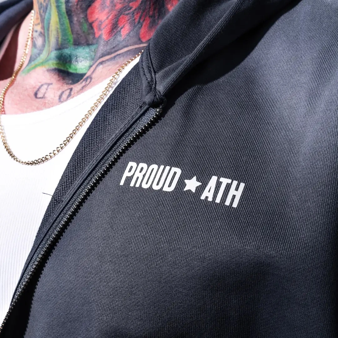 Day One01 Heavyweight Zip Up Hoodie - Storm