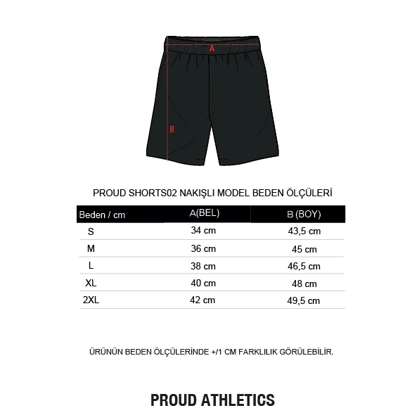 Proud Shorts02 Nakışlı