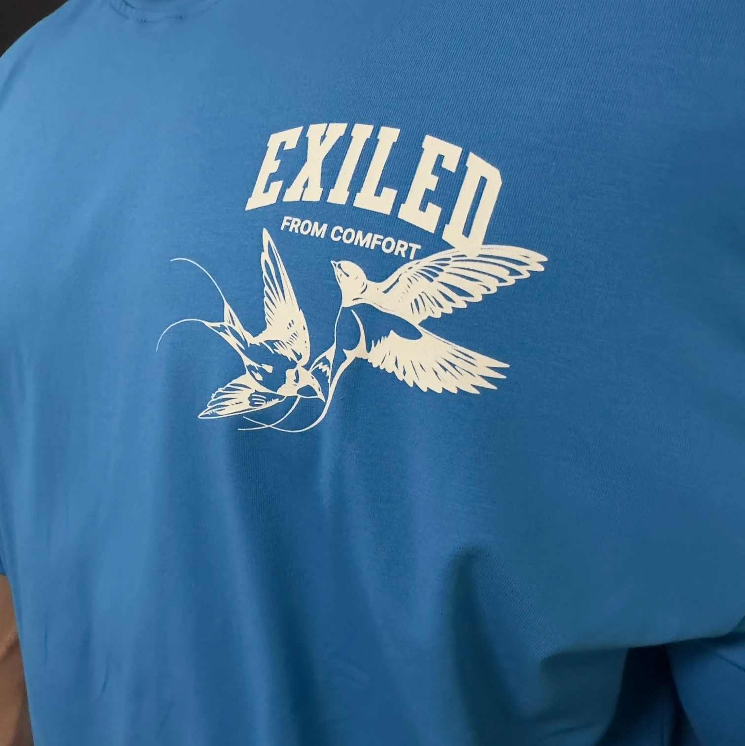 Exile01 Oversize Tişört - Capri Blue
