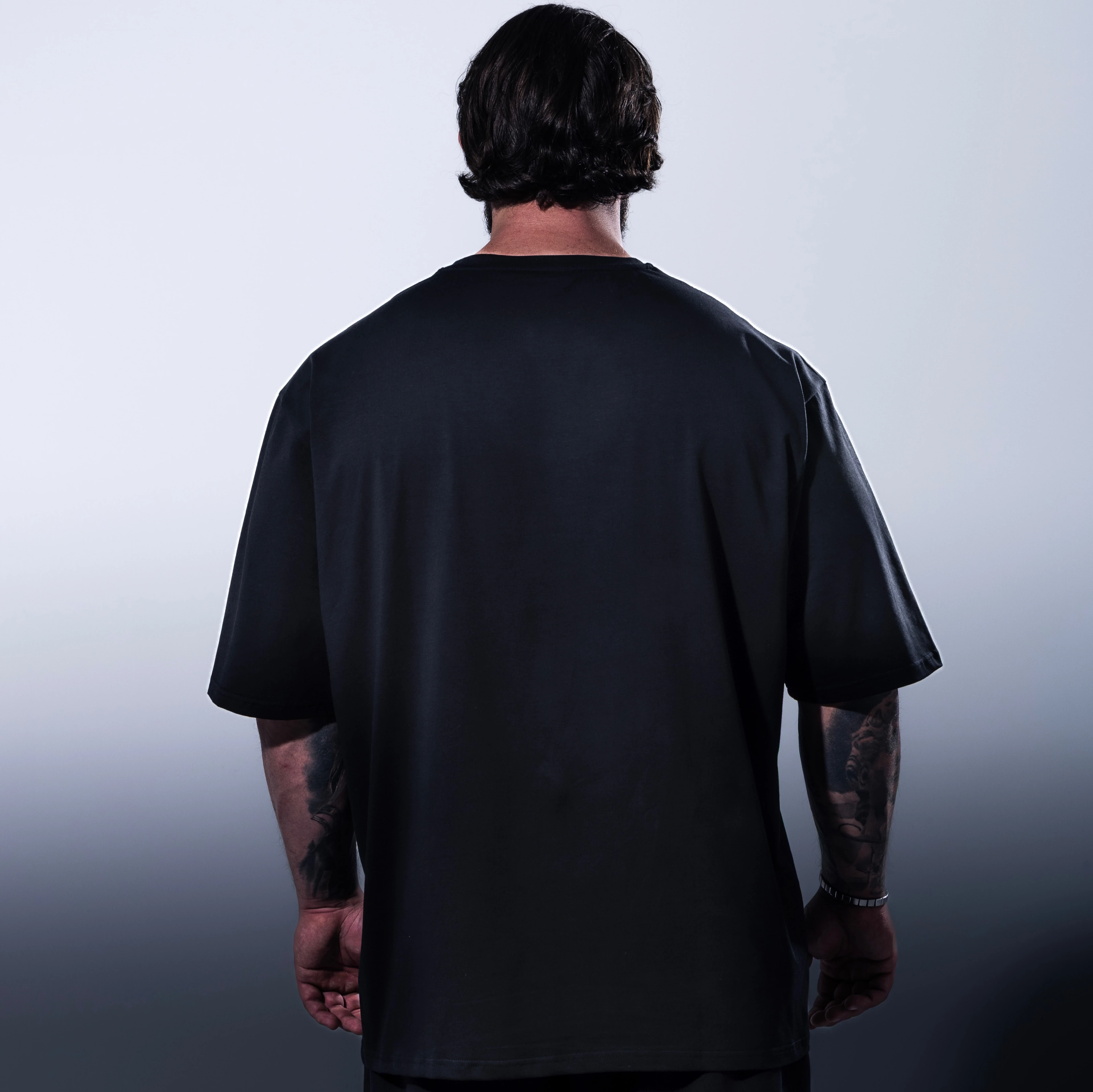 Day One02 Oversize Tişört - Siyah 