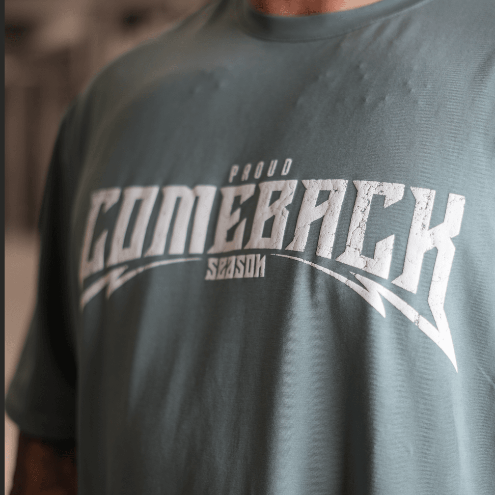 COMEBACK02 Kısa Kollu Oversize Tişört (Gri)