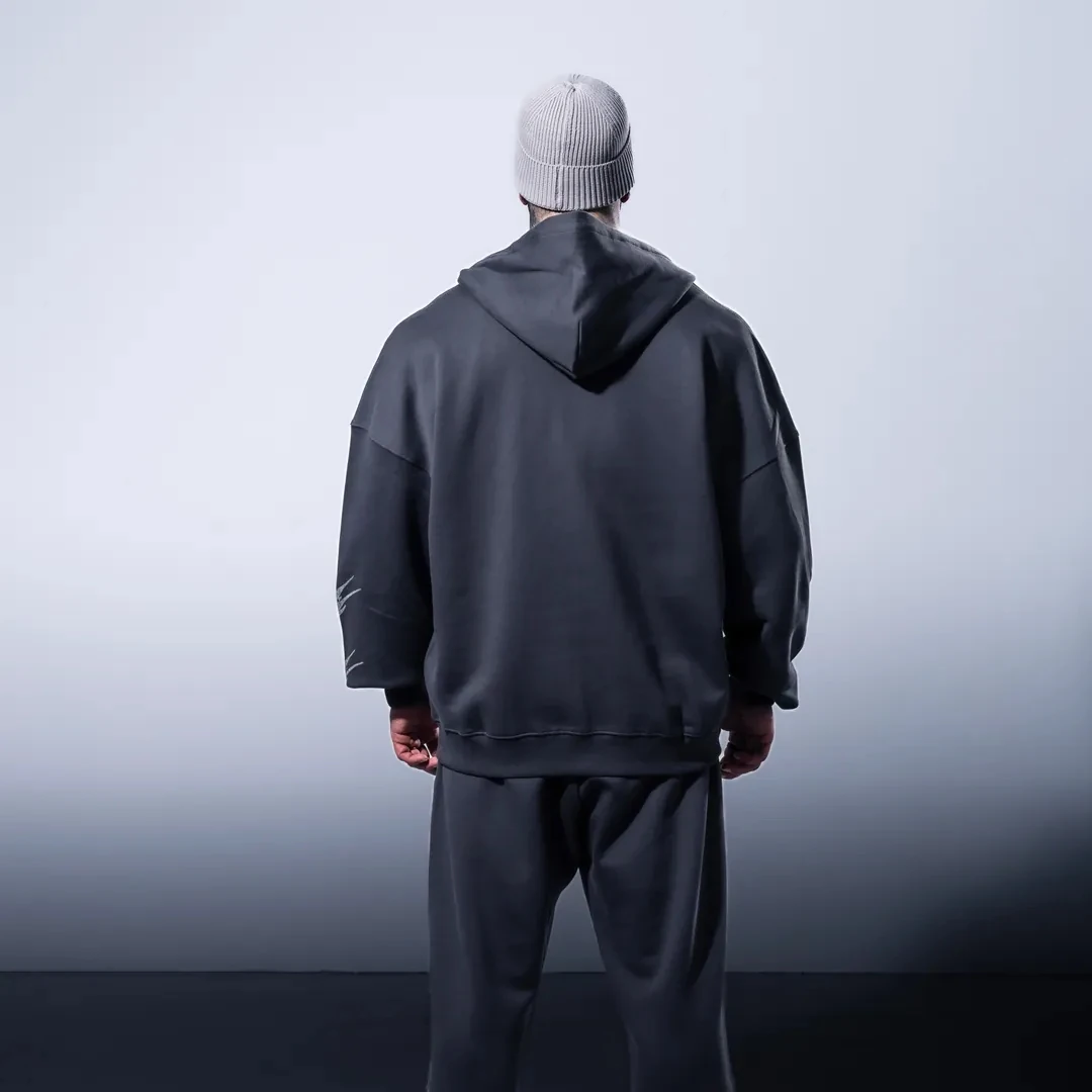 Day One01 Heavyweight Zip Up Hoodie - Storm