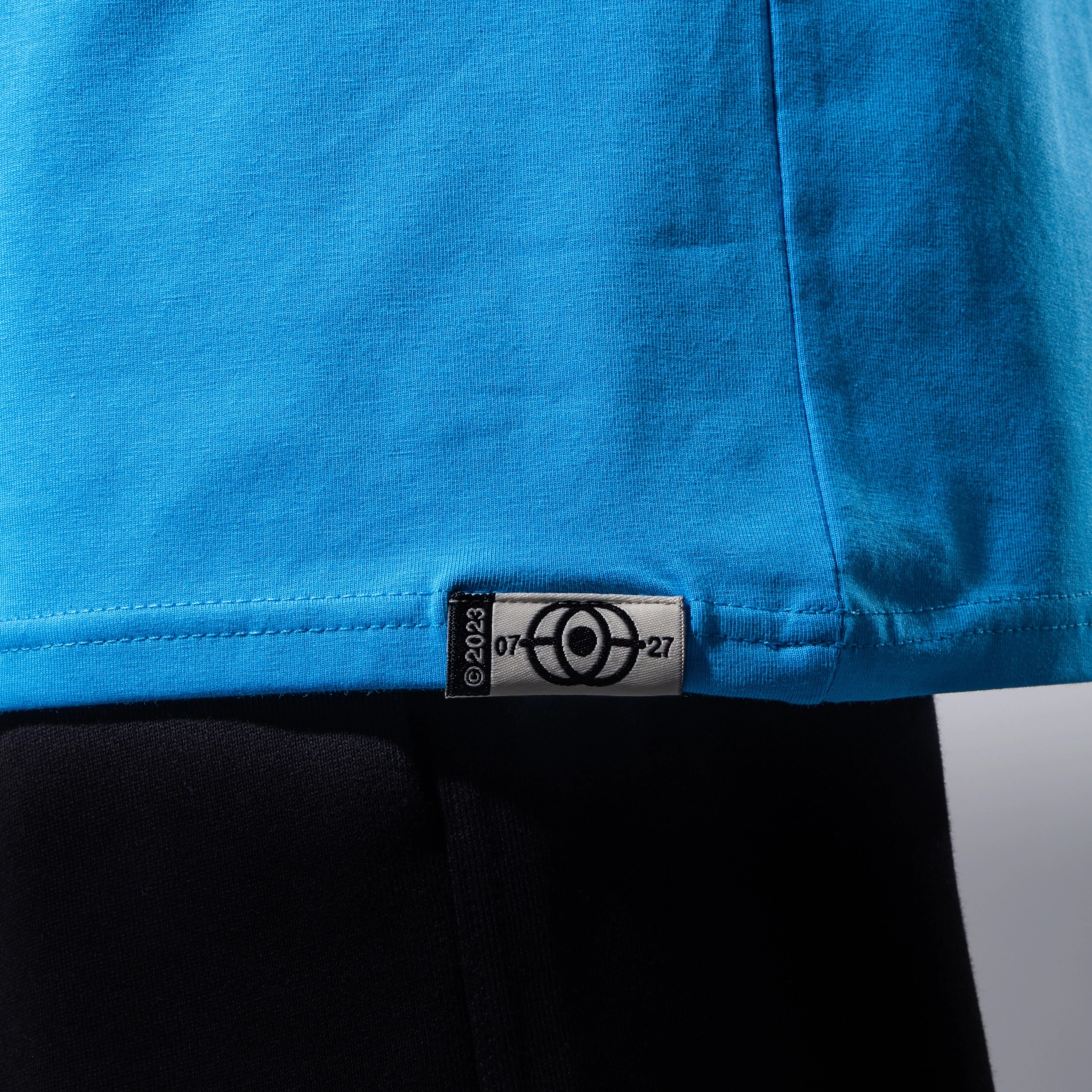 Exile01 Oversize Tişört - Capri Blue