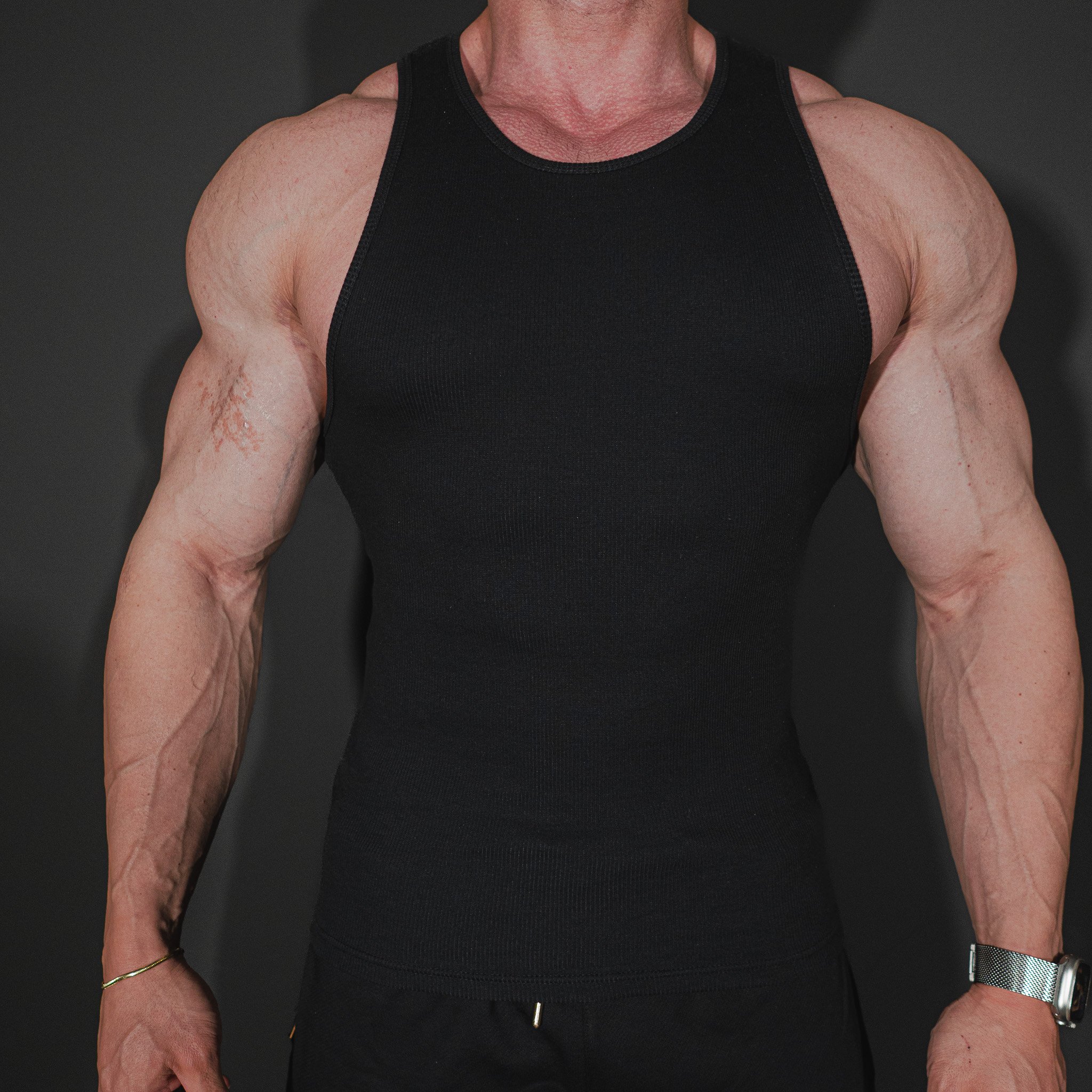 Ribbed Tank - Siyah