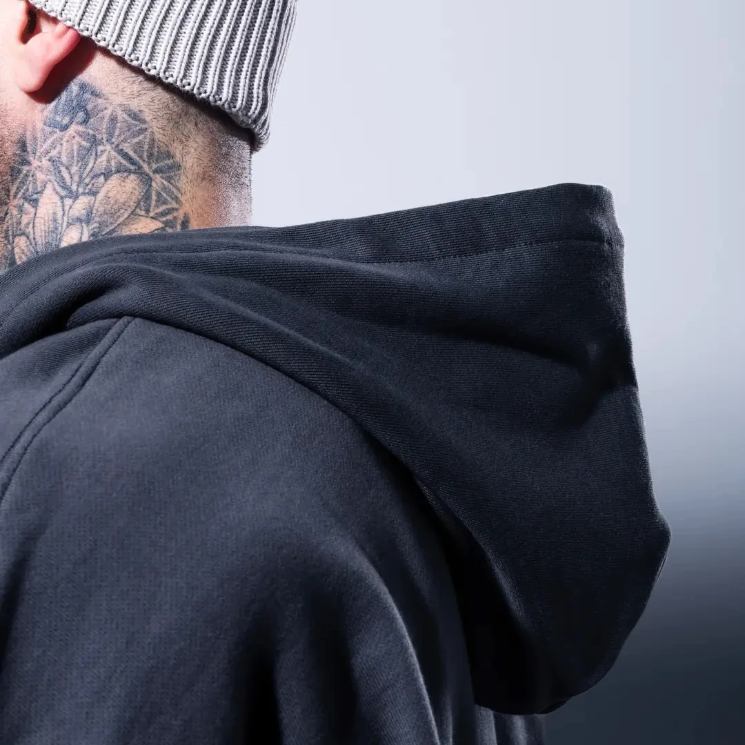 Day One01 Heavyweight Zip Up Hoodie - Storm