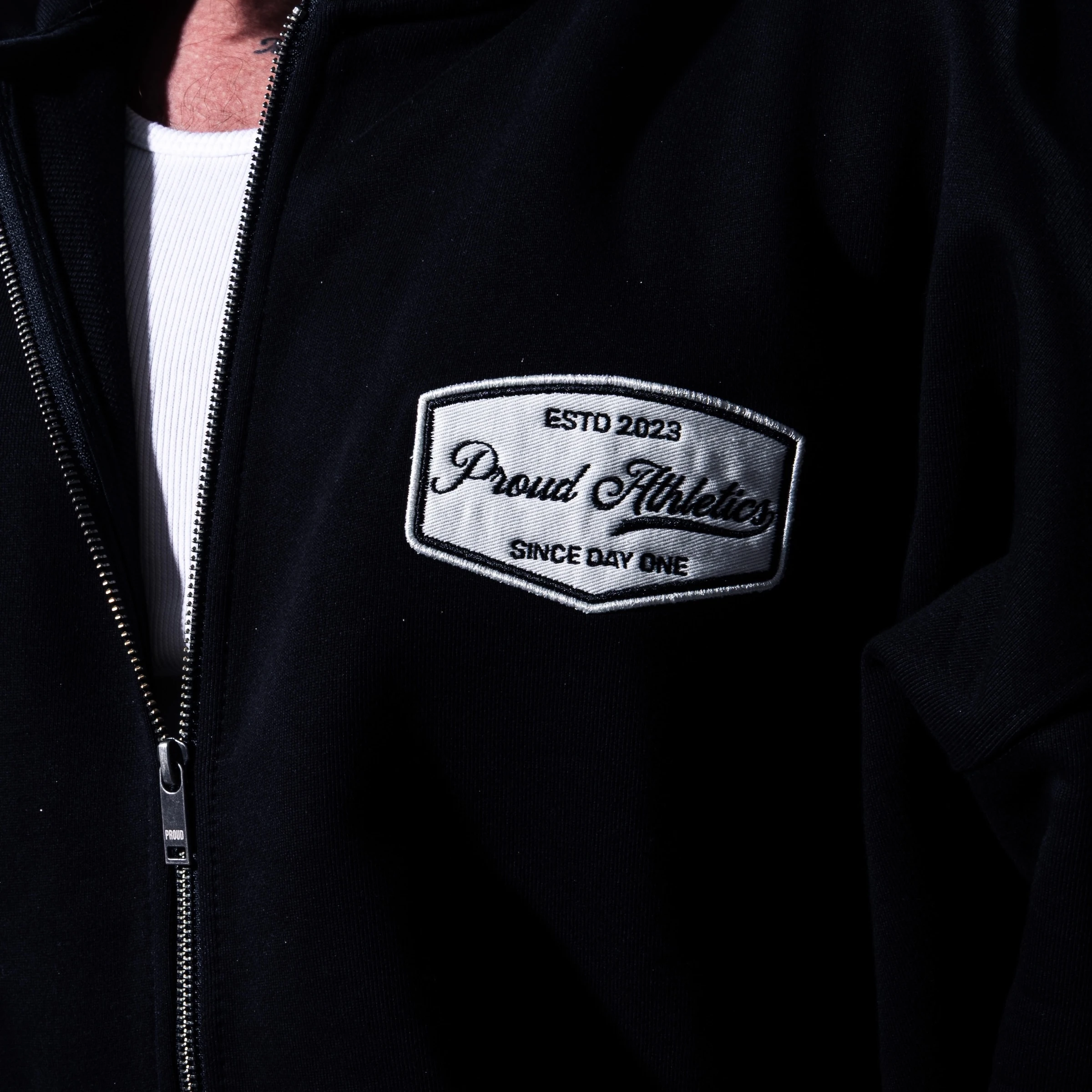 Day One02 Heavyweight ZipUp Hoodie - Siyah