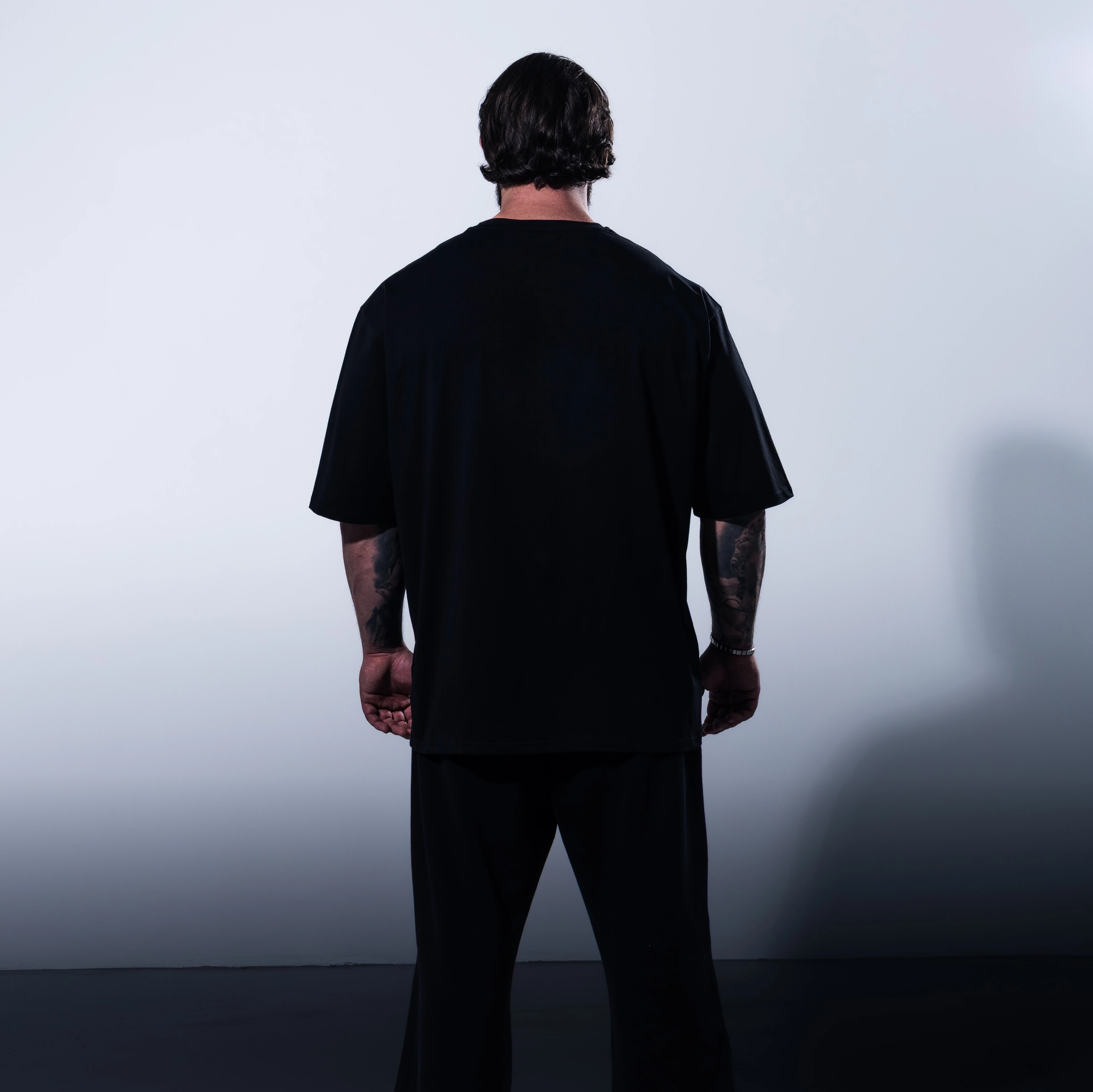 Day One02 Oversize Tişört - Siyah 