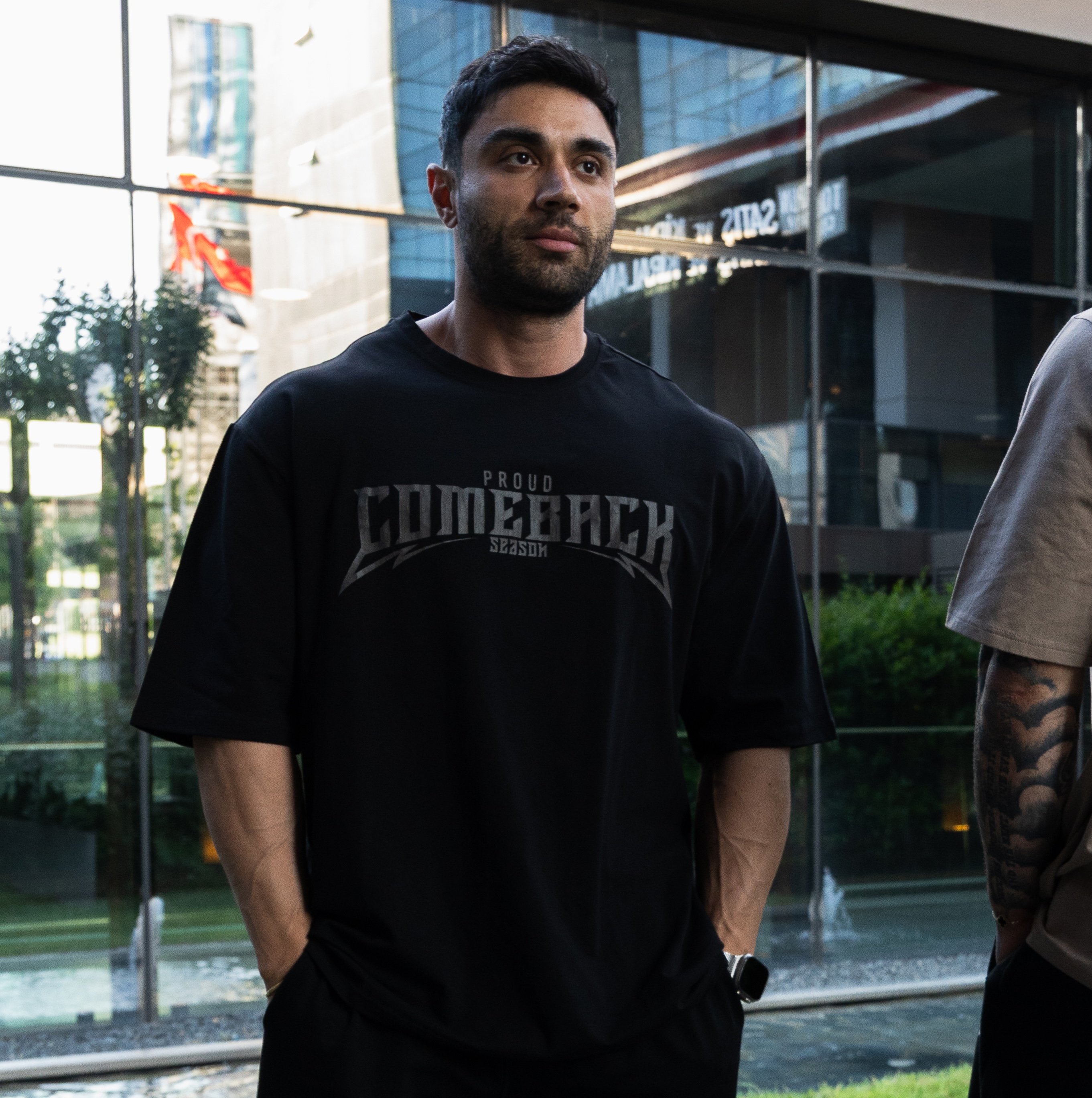 Comeback02 Oversize Tişört - Siyah