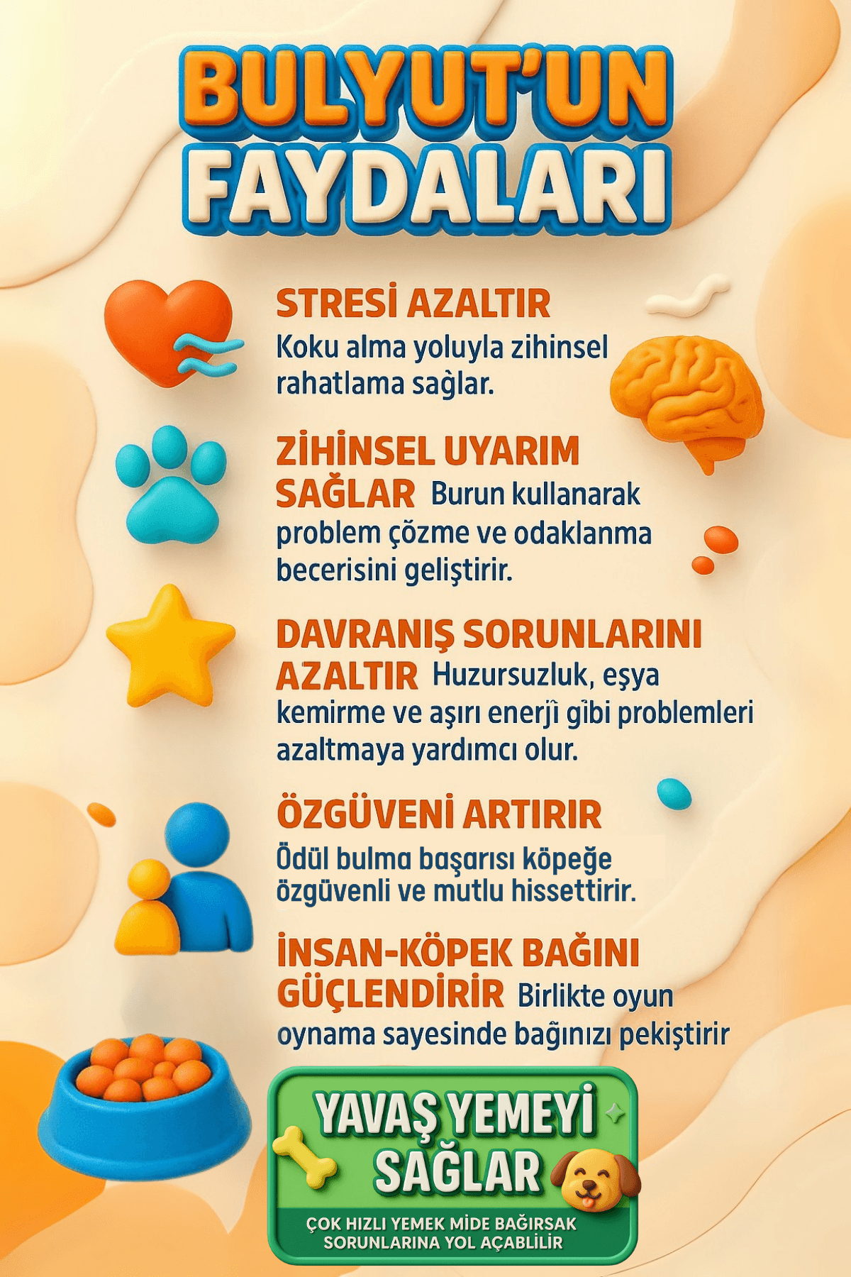 Bulyut (35 CM) - Köpek Koku Eğitim Matı, Bulma, Koklama ve Yavaş Yeme Oyuncağı, Kaymaz Taban