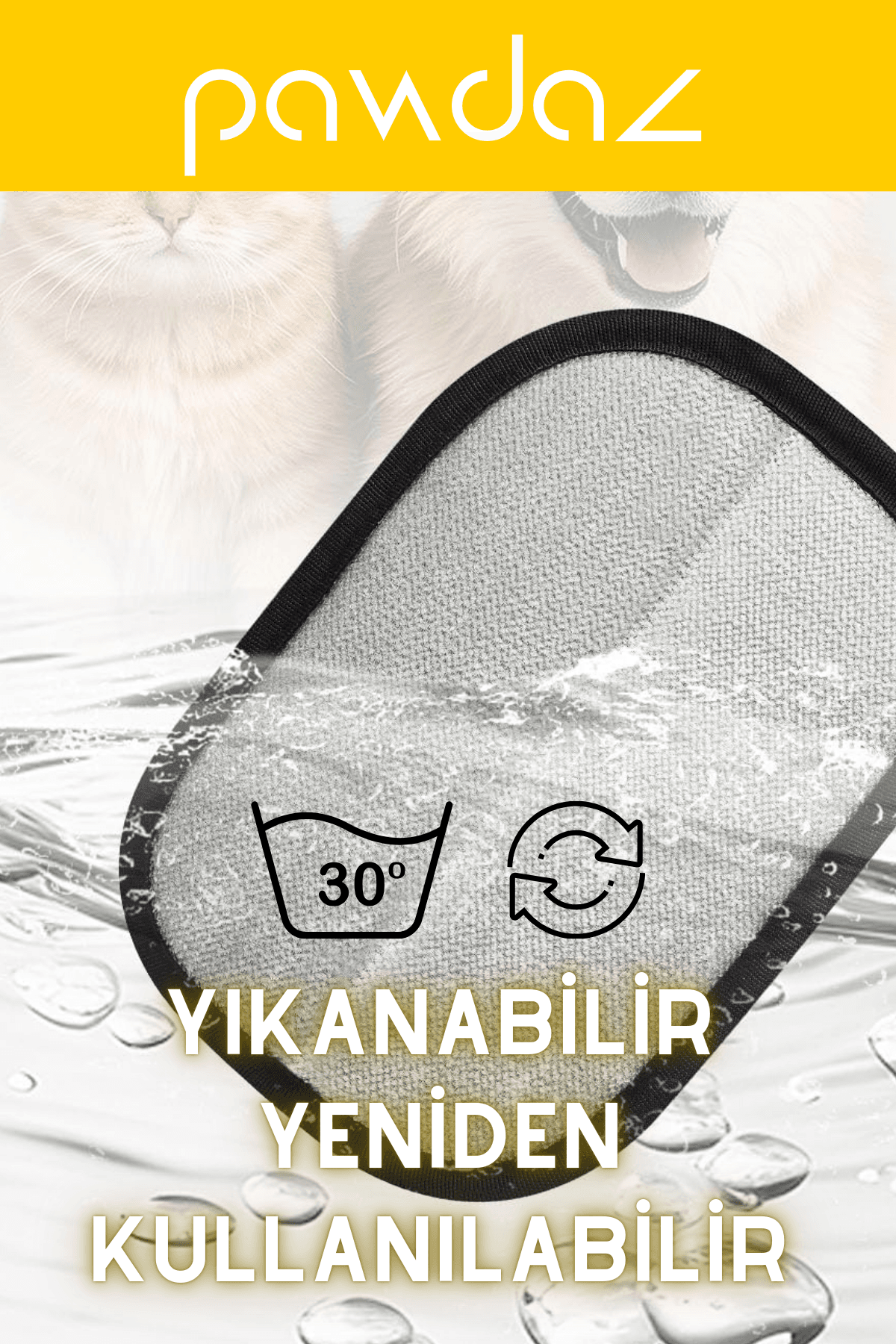 Elektrostatik Tüy Toplama Eldiveni – Kalın Tabanlı Kedi Köpek Tüy Kıl Temizleyici Rulo Bant Fırça
