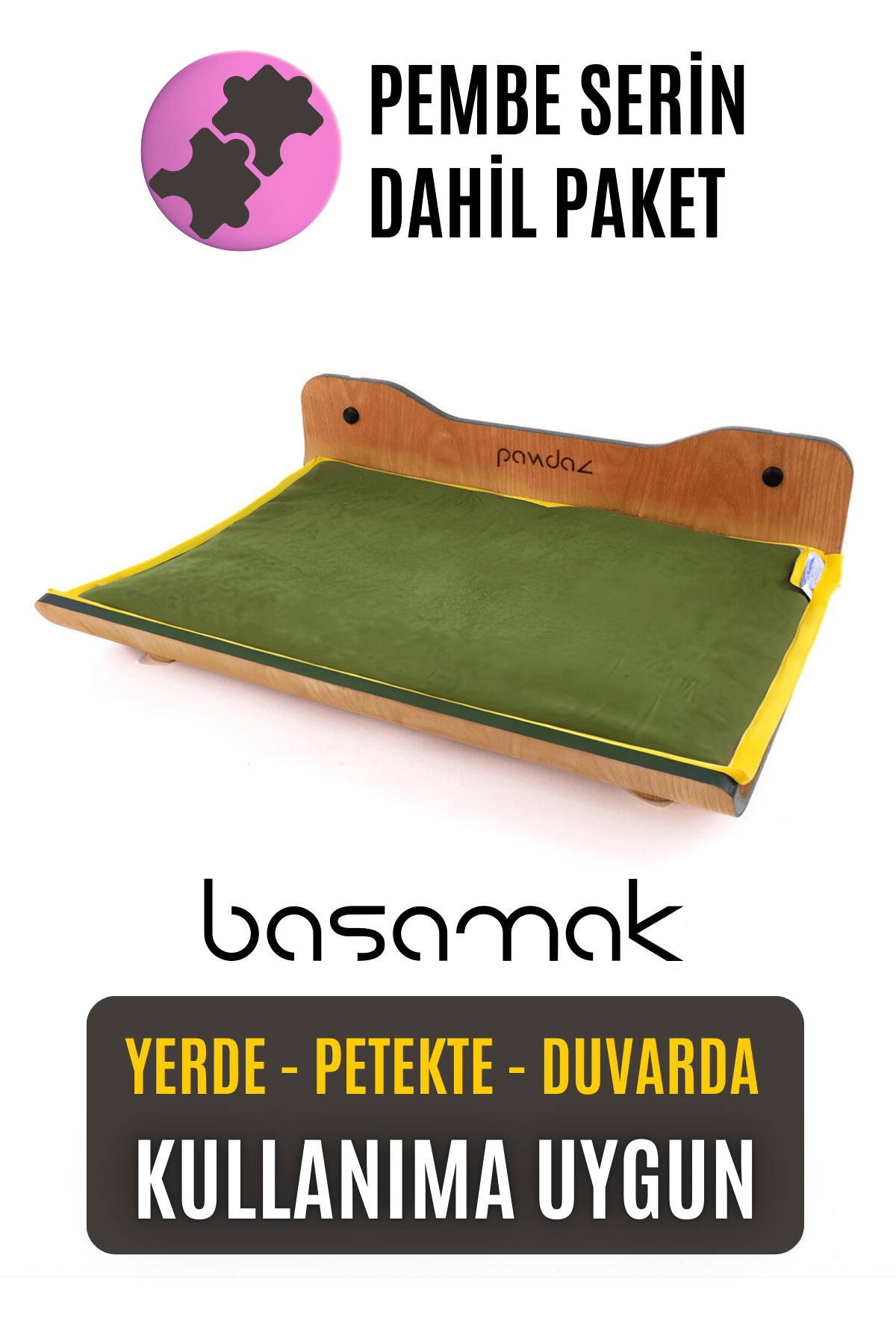 Basamak - Serin Mat Uyumlu Duvar, Kalorifer ve Yerde Kullanılabilen Yatak ( 60x40 CM ) - haki-basamak
