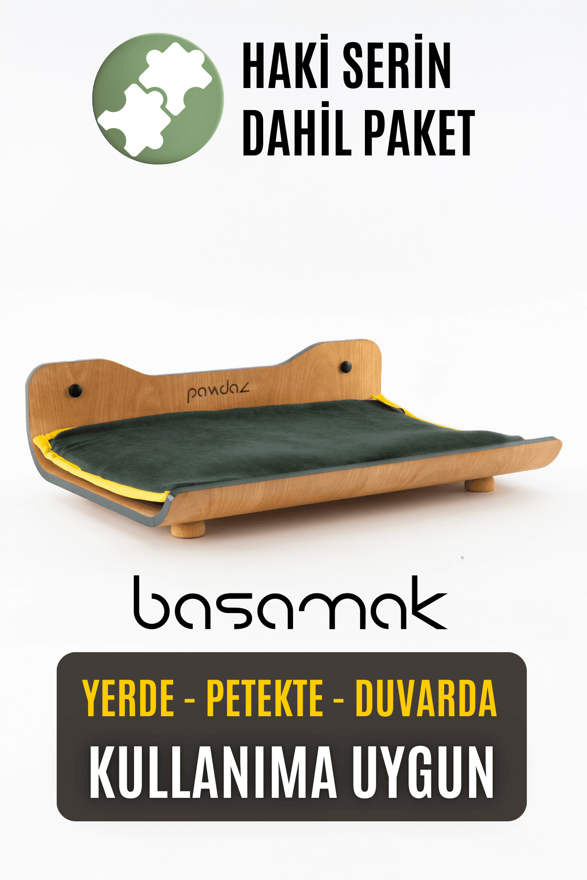 Basamak - Serin Mat Uyumlu Duvar, Kalorifer ve Yerde Kullanılabilen Yatak ( 60x40 CM ) - haki-basamak
