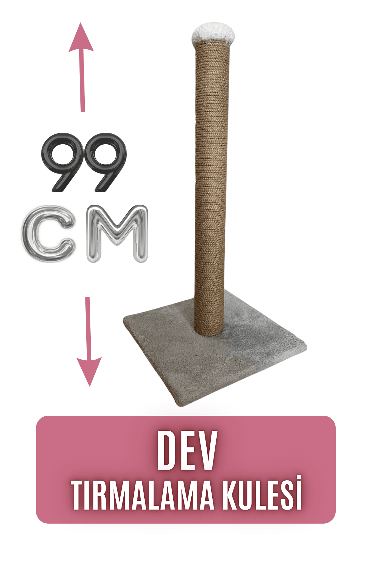 Tırminatör - Dev Kedi Tırmalama Kulesi (99 CM)