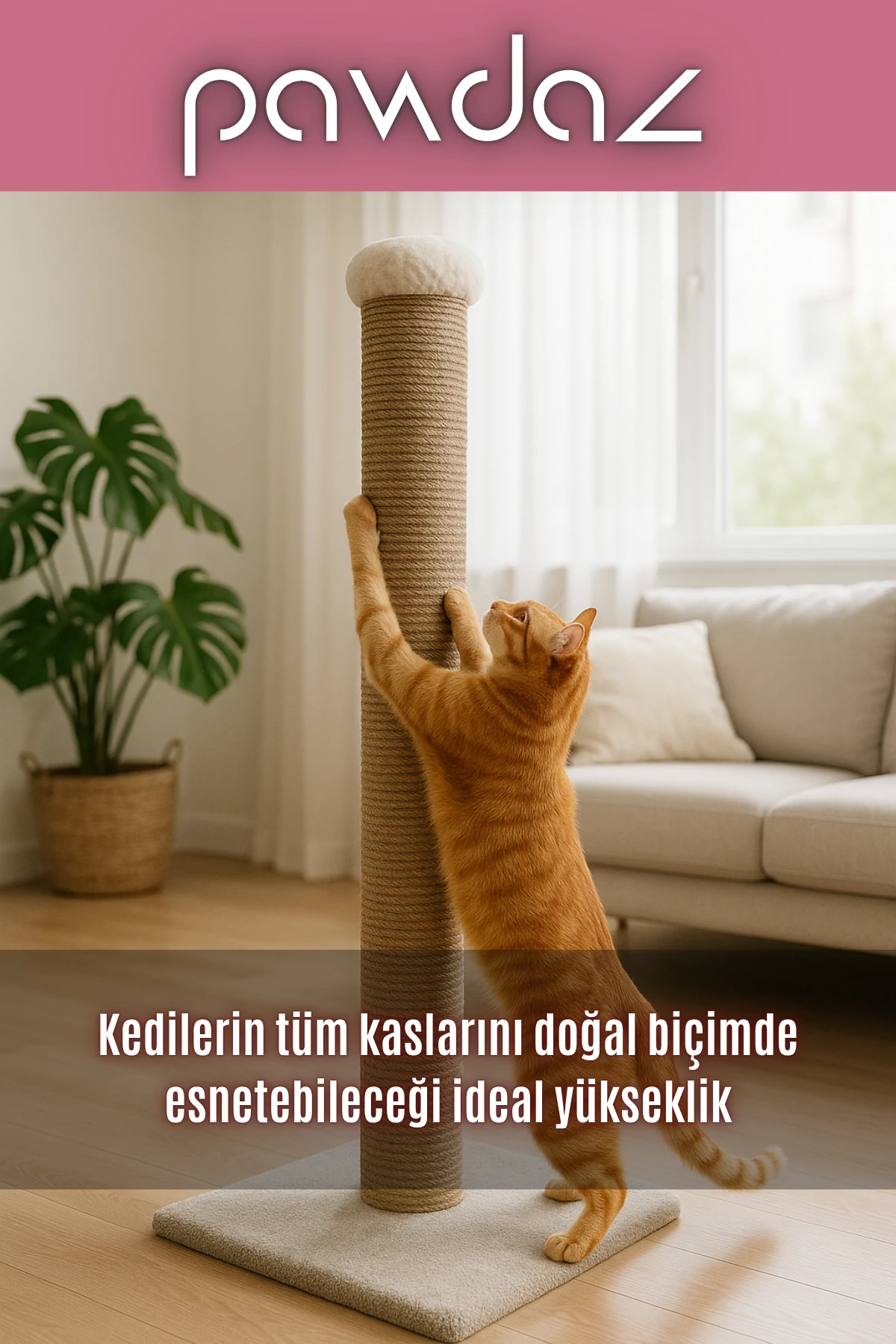 Tırminatör - Dev Kedi Tırmalama Kulesi (99 CM)