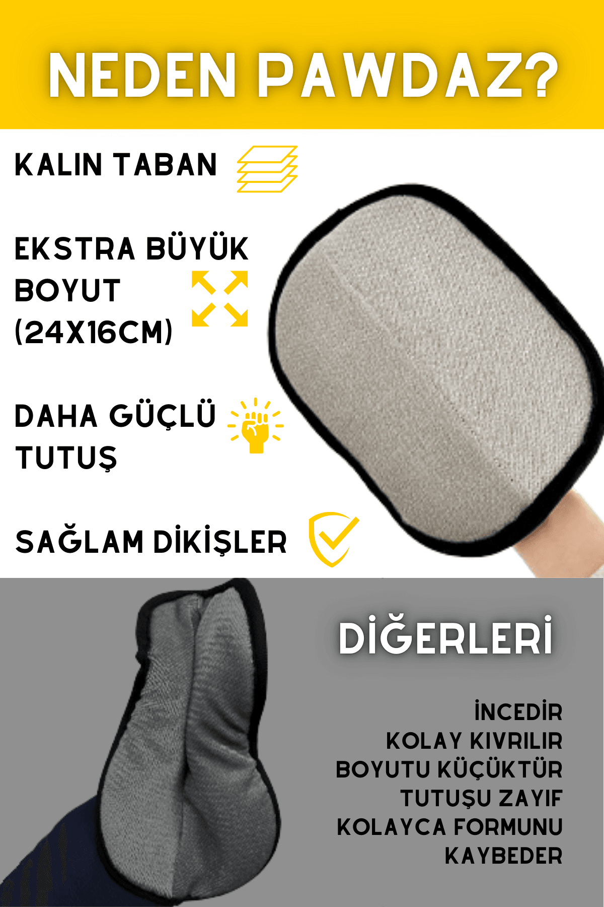 Elektrostatik Tüy Toplama Eldiveni – Kalın Tabanlı Kedi Köpek Tüy Kıl Temizleyici Rulo Bant Fırça