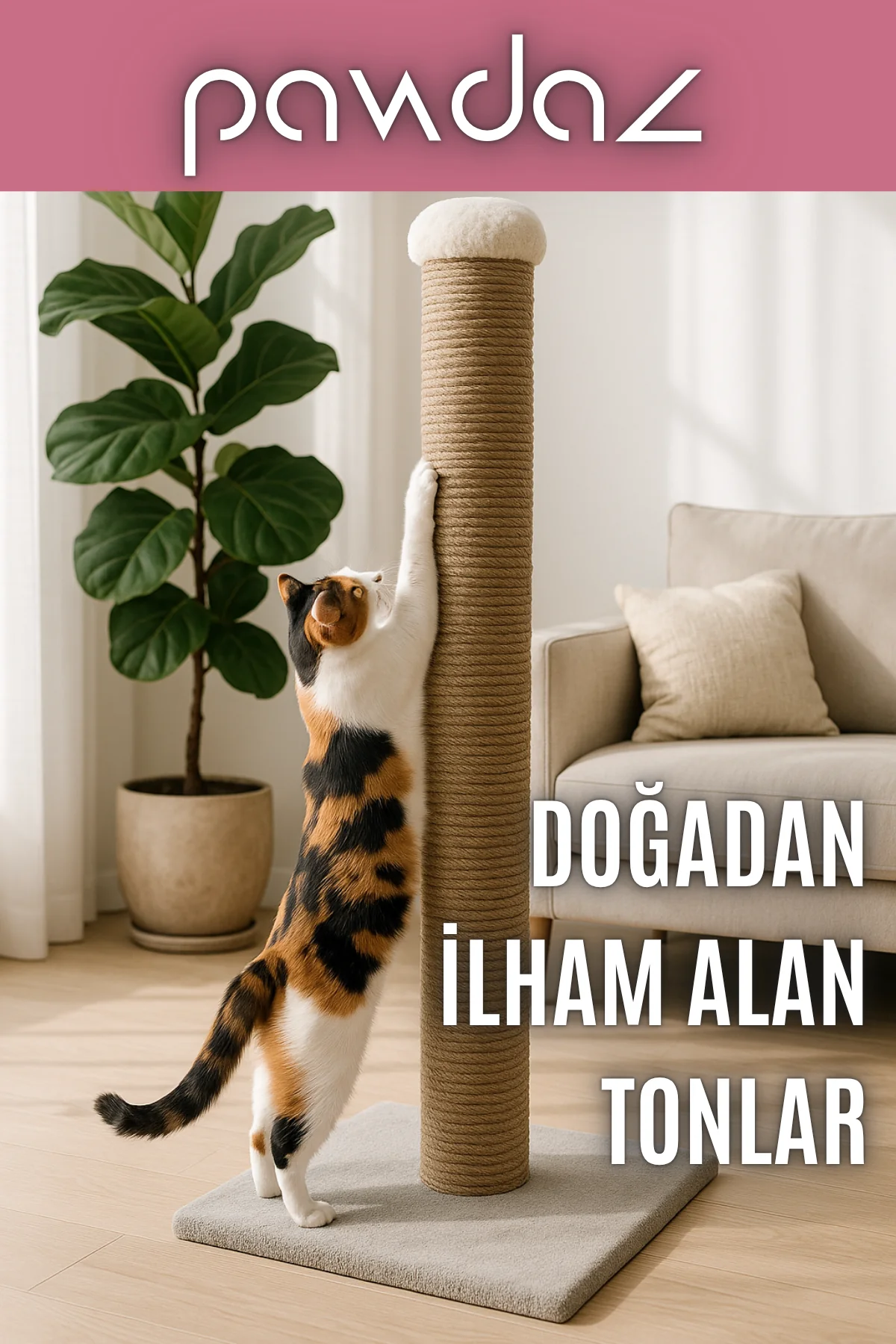 Tırminatör - Dev Kedi Tırmalama Kulesi (99 CM)