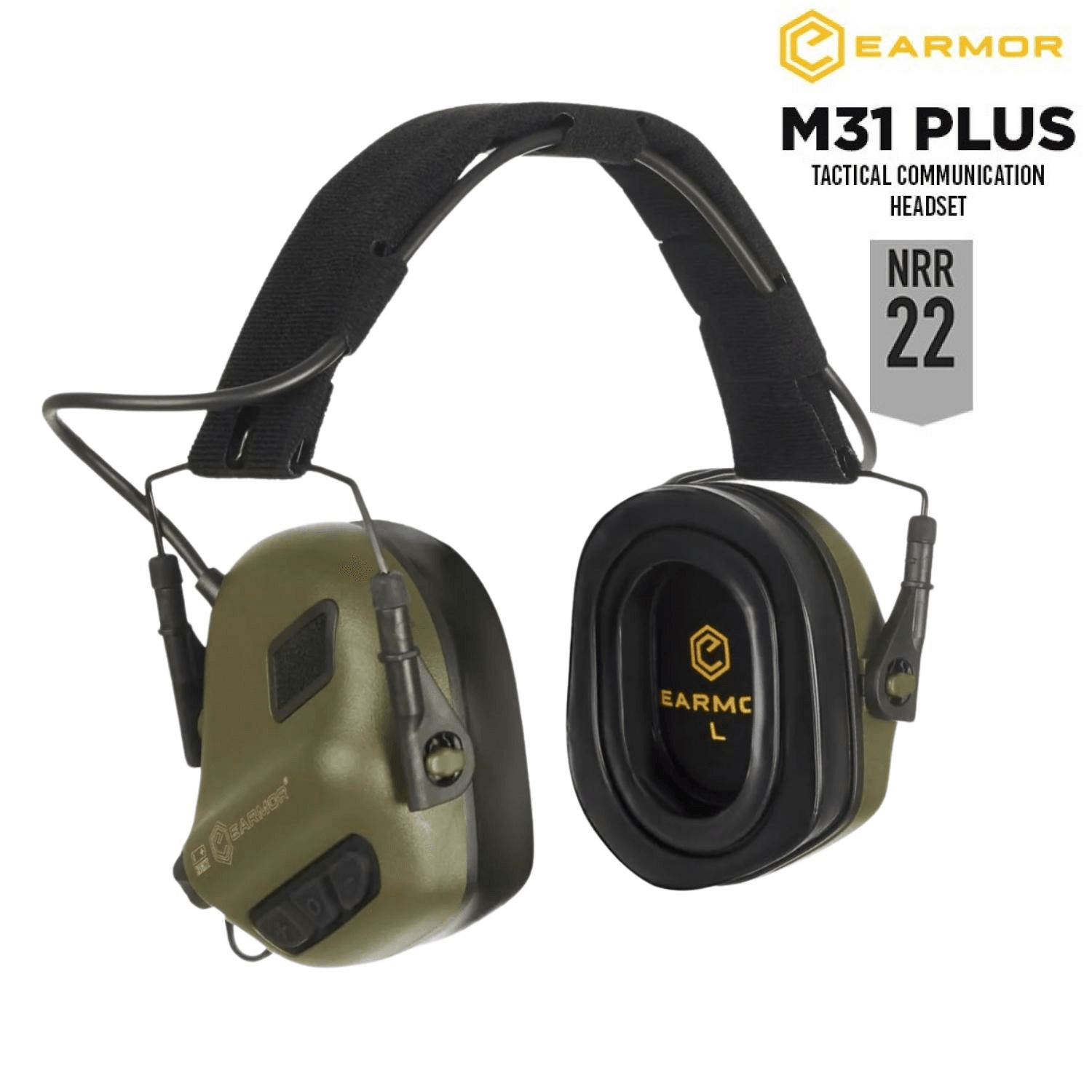 Opsmen Earmor M31 PLUS Elektronik Atış Kulaklığı Kulak Koruma (Green) Yeşil (KULAKLIK)