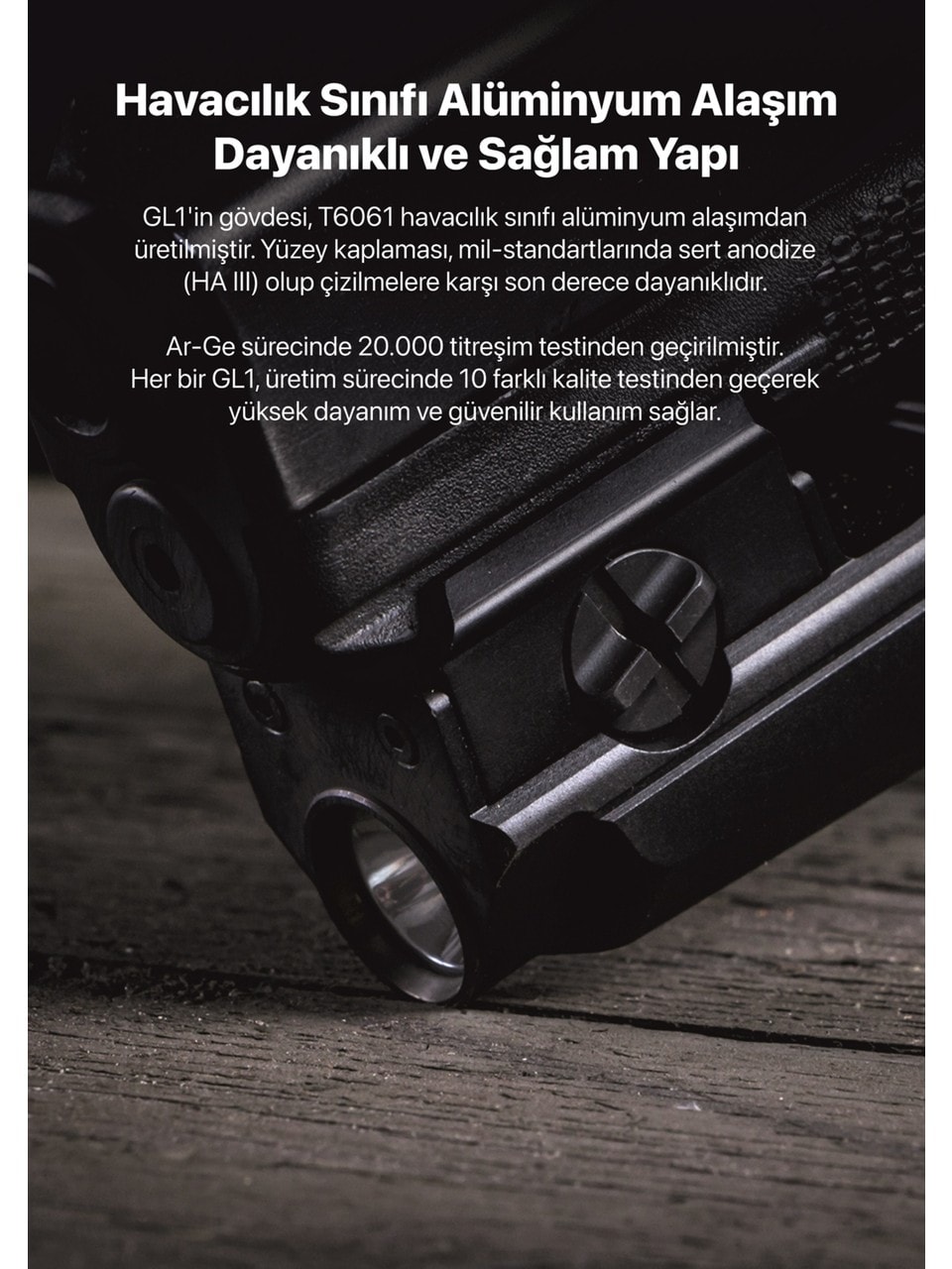 Klarus Micro Pistal GL1 600 Lümen Tabanca Feneri