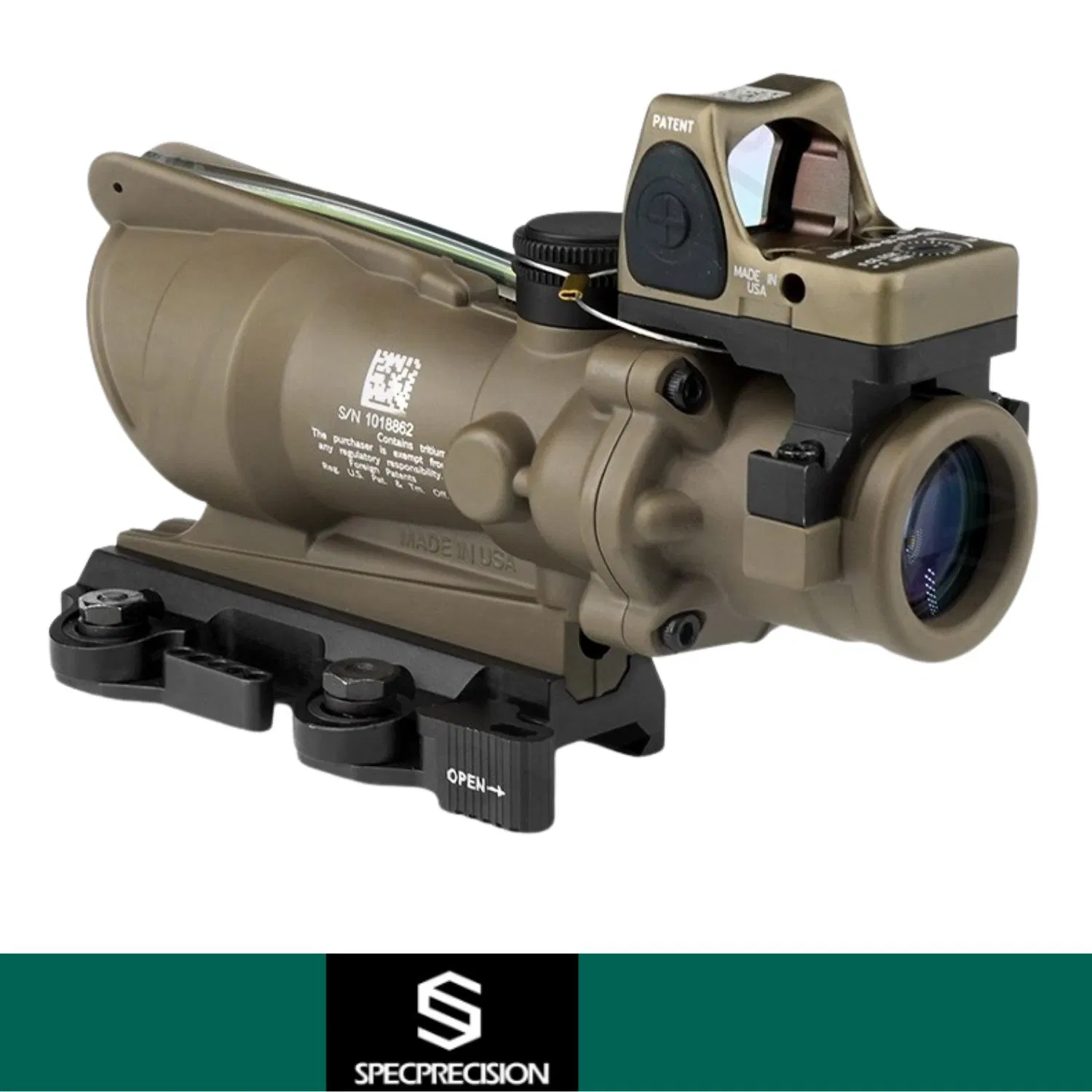 Ta31 Rmr Mount Specprecision Trijicon TA31 TAN: Green Chevron Reticle & RM82 & LT100 ...