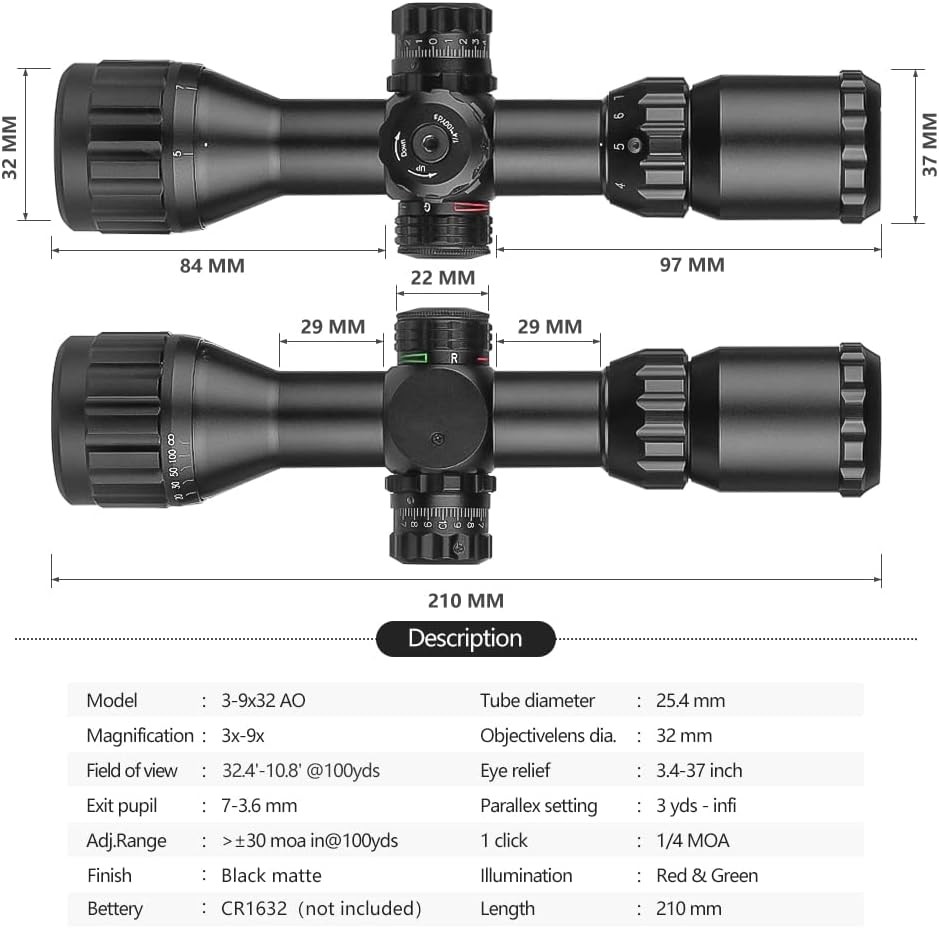 Spina 3-9x32 AO (SCOC-012) Dürbün