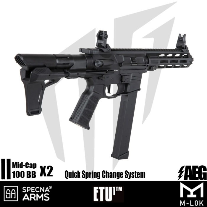 Specna Arms SA-FX10 FLEX™ ETU1™ Airsoft Tüfeği – (20 rps) – Siyah